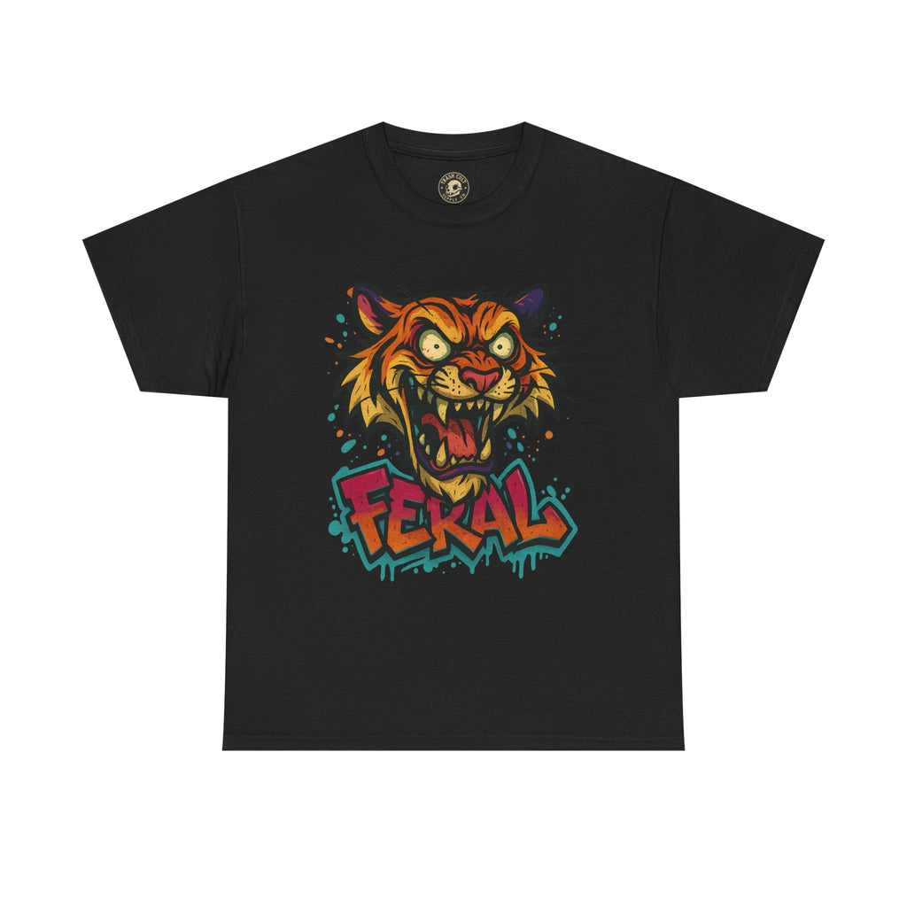 Feral Tiger Graphic Tee, Custom Artwork Shirt, Vintage Style T-Shirt, Casual Wear, Unique Gift for Animal Lovers