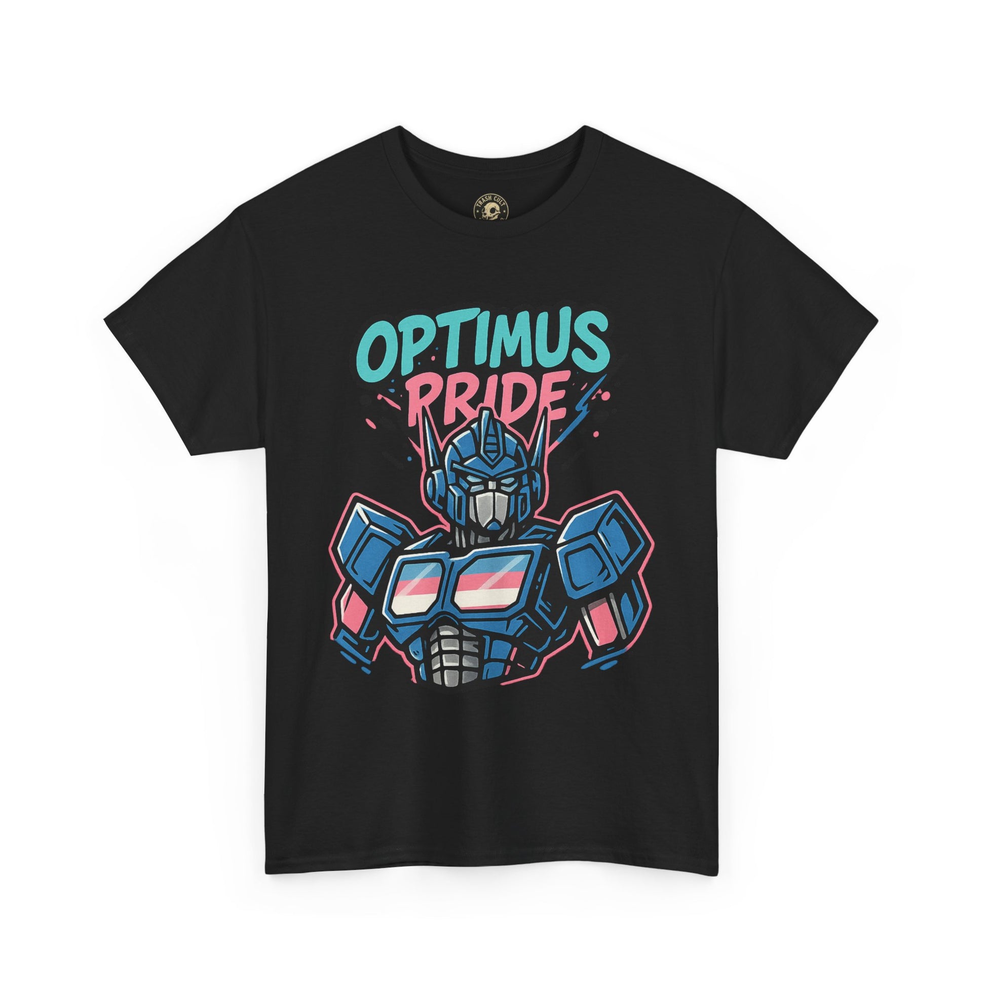 Optimus Pride T-Shirt – Trans Pride Robot Graphic Tee | Gildan 5000 Unisex Shirt
