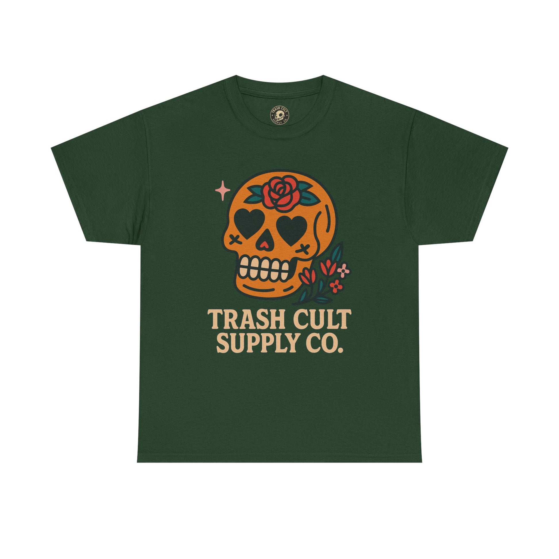 Sugar Skull T-Shirt – Trash Cult Supply Co. – Gildan 5000 Heavy Cotton Tee