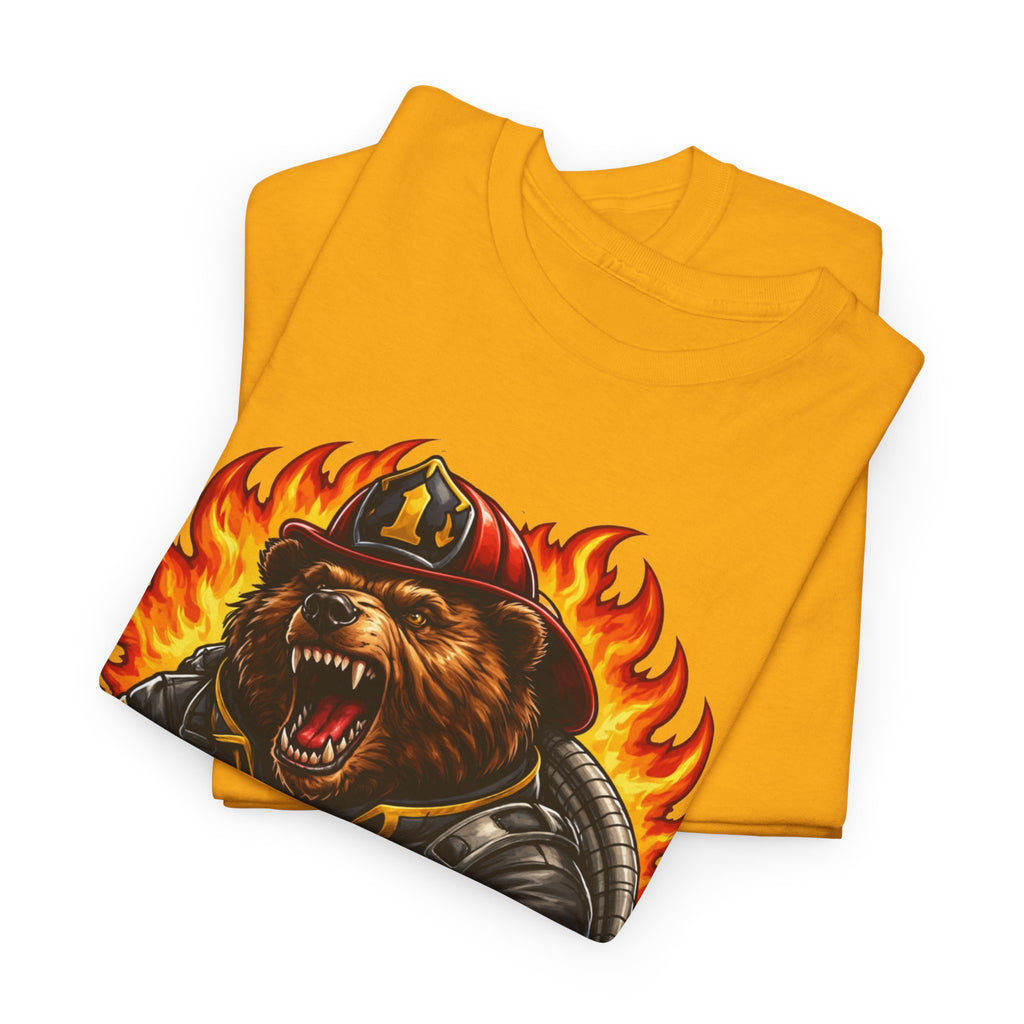 Firefighter Bear T-Shirt – Brave Fireman Graphic Tee
