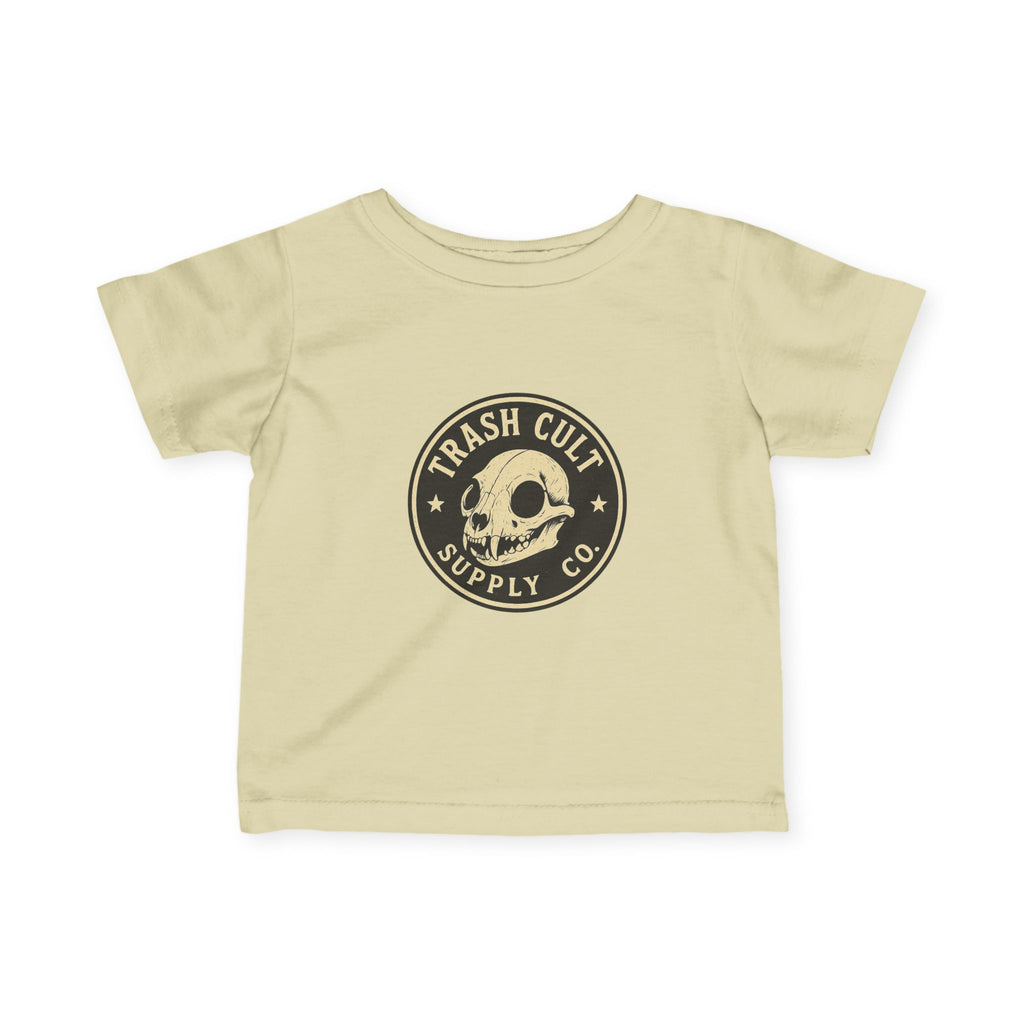 Trash Cult Skull Infant Tee, Baby T-Shirt, Unisex Baby Top, Cute Skull Baby Clothes, Edgy Infant Apparel, Trendy Newborn Gift