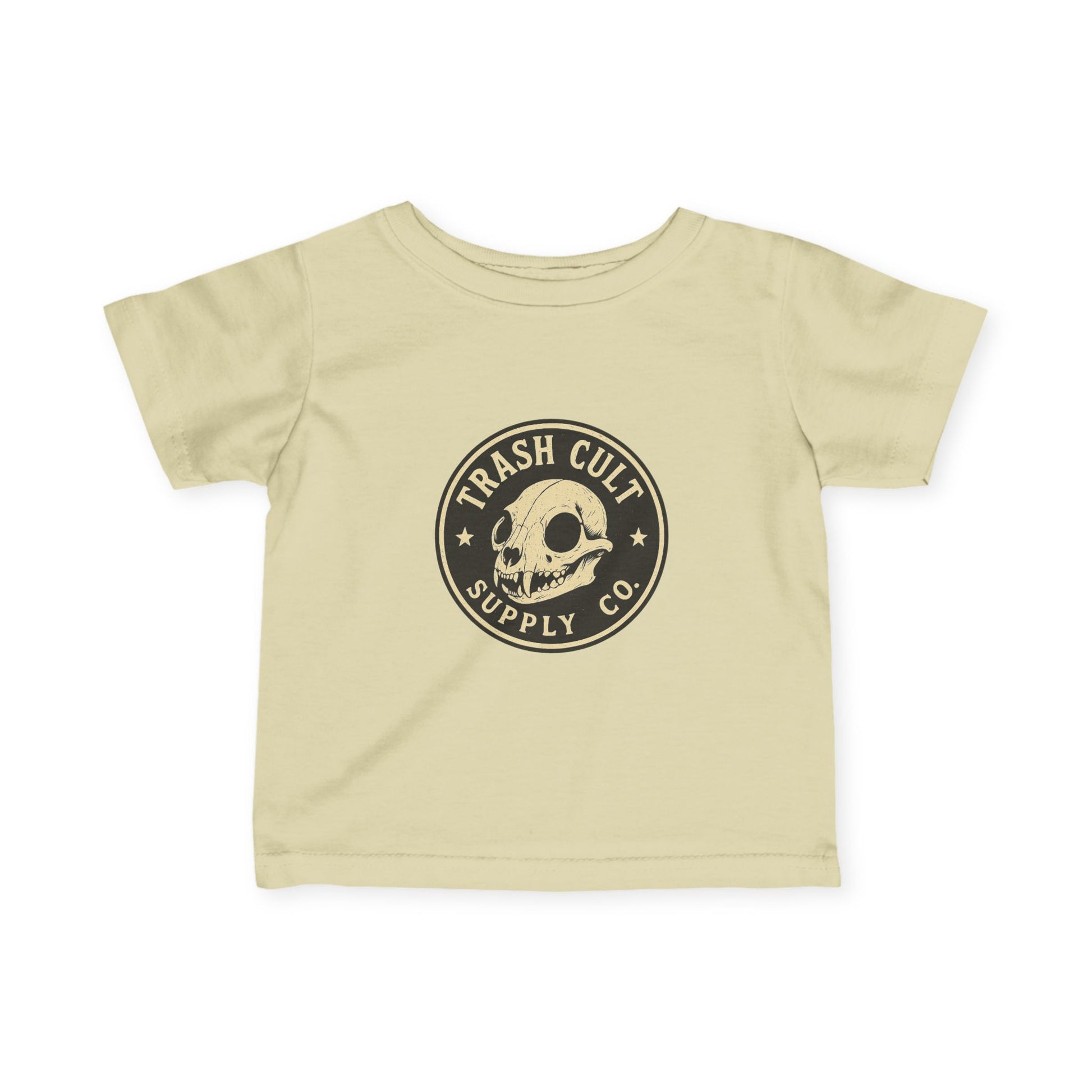 Trash Cult Skull Infant Tee, Baby T-Shirt, Unisex Baby Top, Cute Skull Baby Clothes, Edgy Infant Apparel, Trendy Newborn Gift