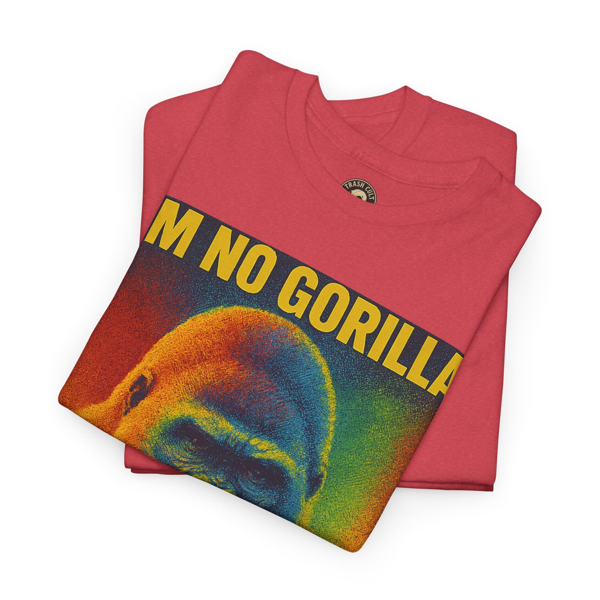 I’m No Gorilla But I Can Beat Off 100 Men Shirt – Multicolor Halftone Gorilla Tee on Gildan 5000