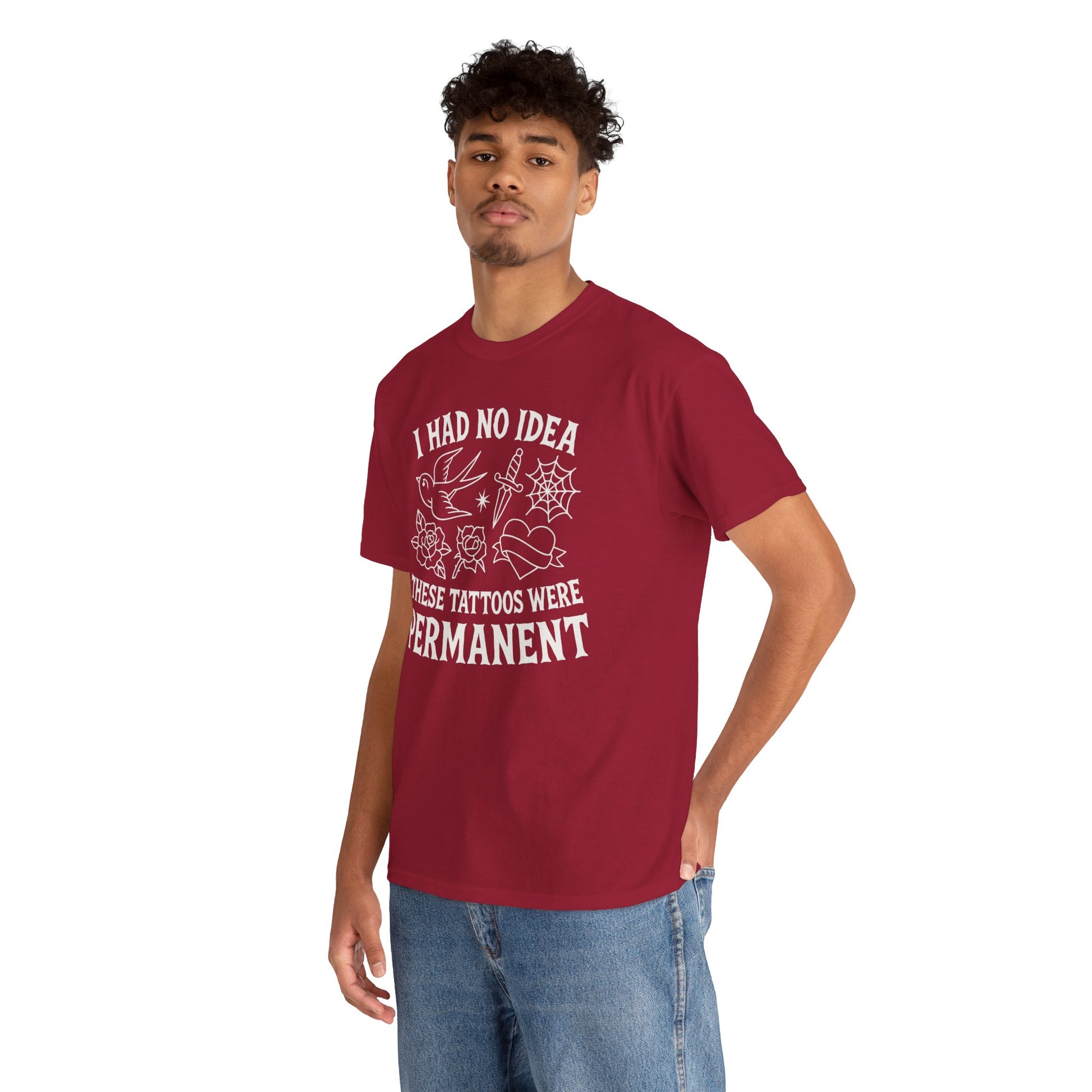 I Had No Idea These Tattoos Were Permanent Shirt – Funny Tattoo Flash Tee – Gildan 5000