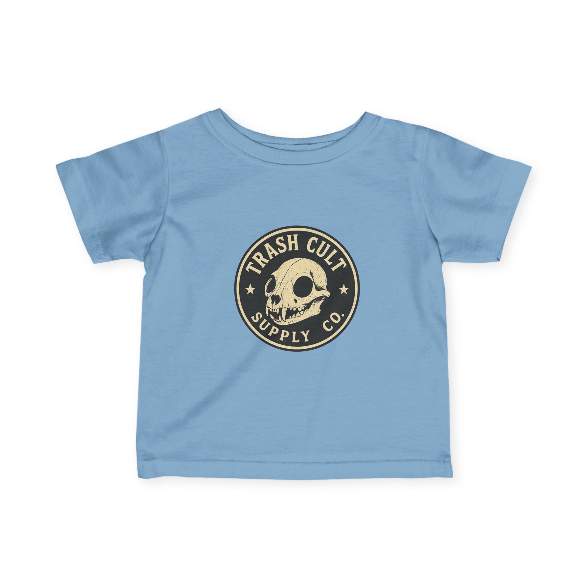 Trash Cult Skull Infant Tee, Baby T-Shirt, Unisex Baby Top, Cute Skull Baby Clothes, Edgy Infant Apparel, Trendy Newborn Gift