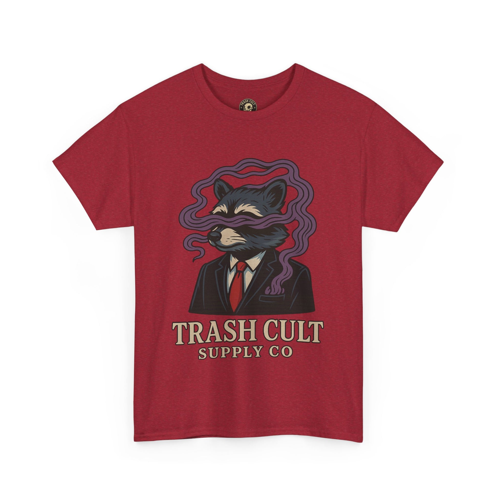 Suited Raccoon Smoke Design – Trash Cult Supply Co | Bold Graffiti Tattoo Tee