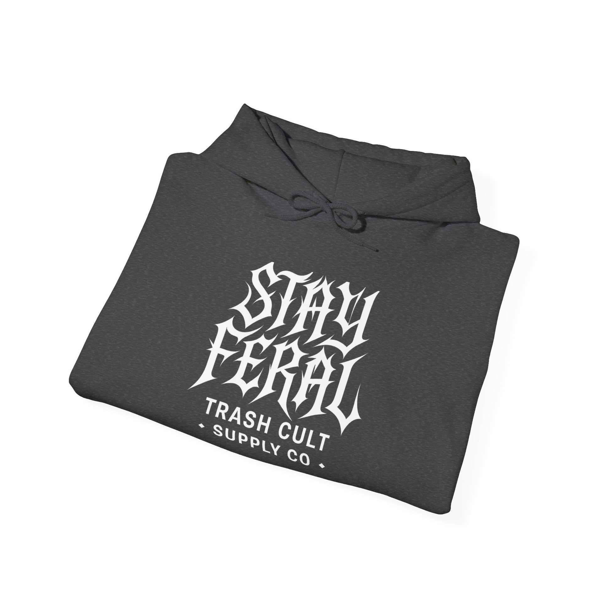 Stay Feral Gothic Hoodie – Trash Cult Supply Co Unisex Pullover