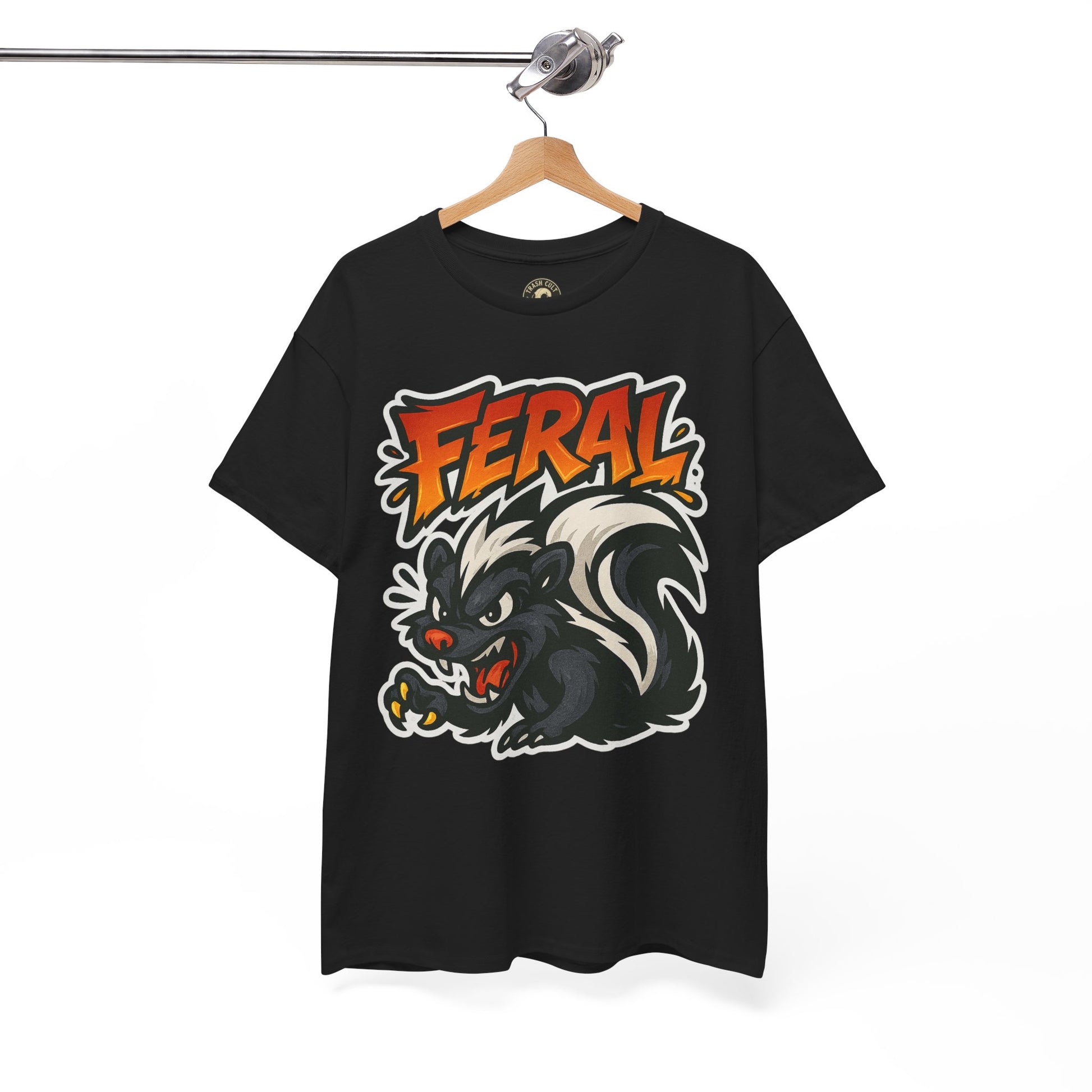 Feral  Skunk Graphic Tee, Cool T-Shirt, Streetwear Style, Unique Gift, Animal Lover Apparel, Fun Casual Wear