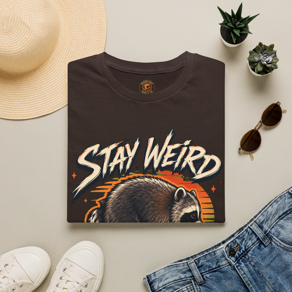 Stay Weird Raccoon Jimothy T-Shirt — Vintage Graphic Tee