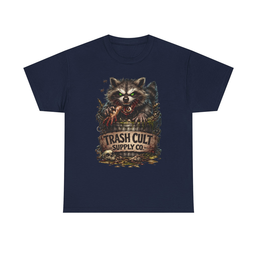 Raccoon 'Trash Cult Supply Co.' Graphic Tee — Vintage Grunge Animal Streetwear
