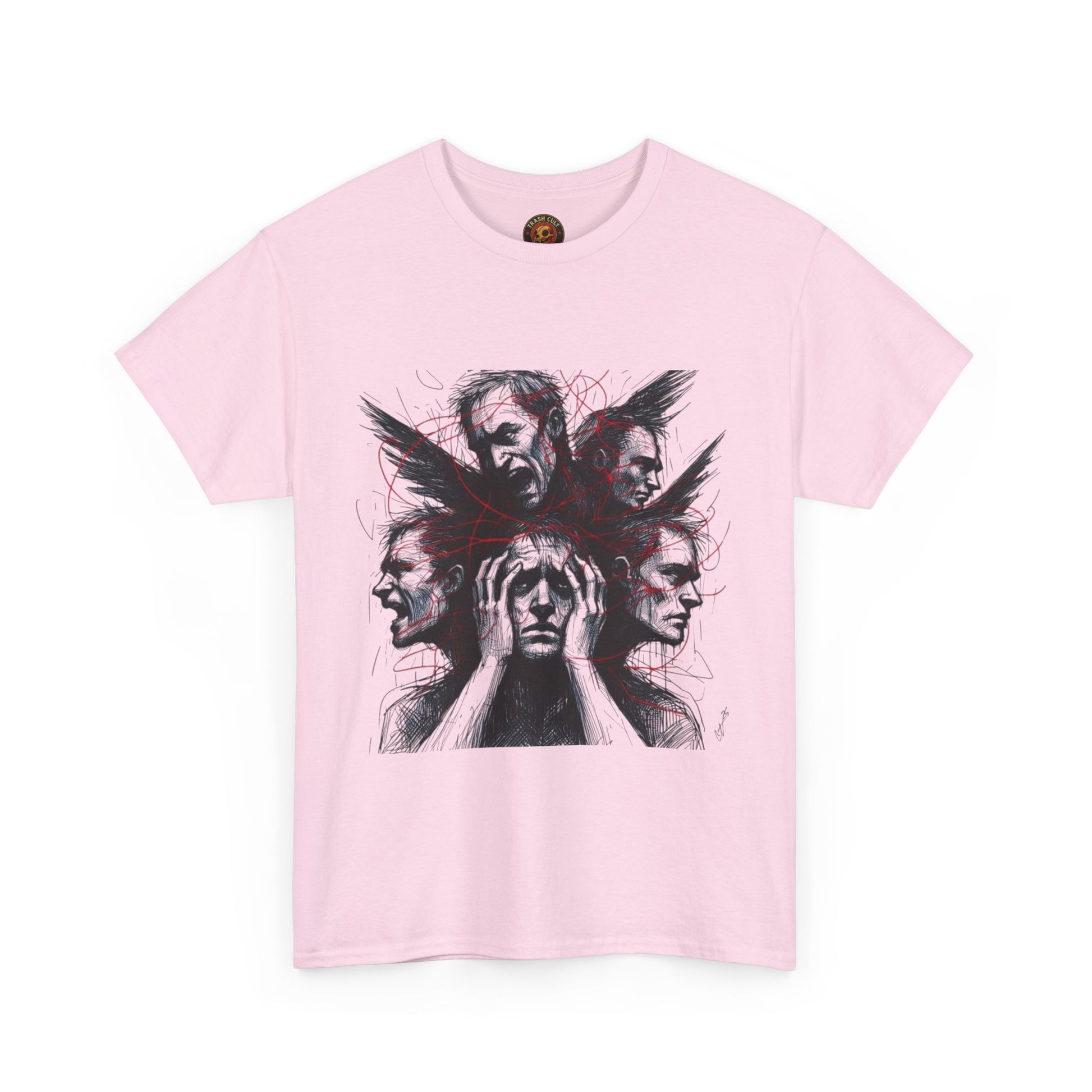 Xian Allen x Trash Cult Shirt – “Loud Inside My Head” | Dark Illustrative Art Tee