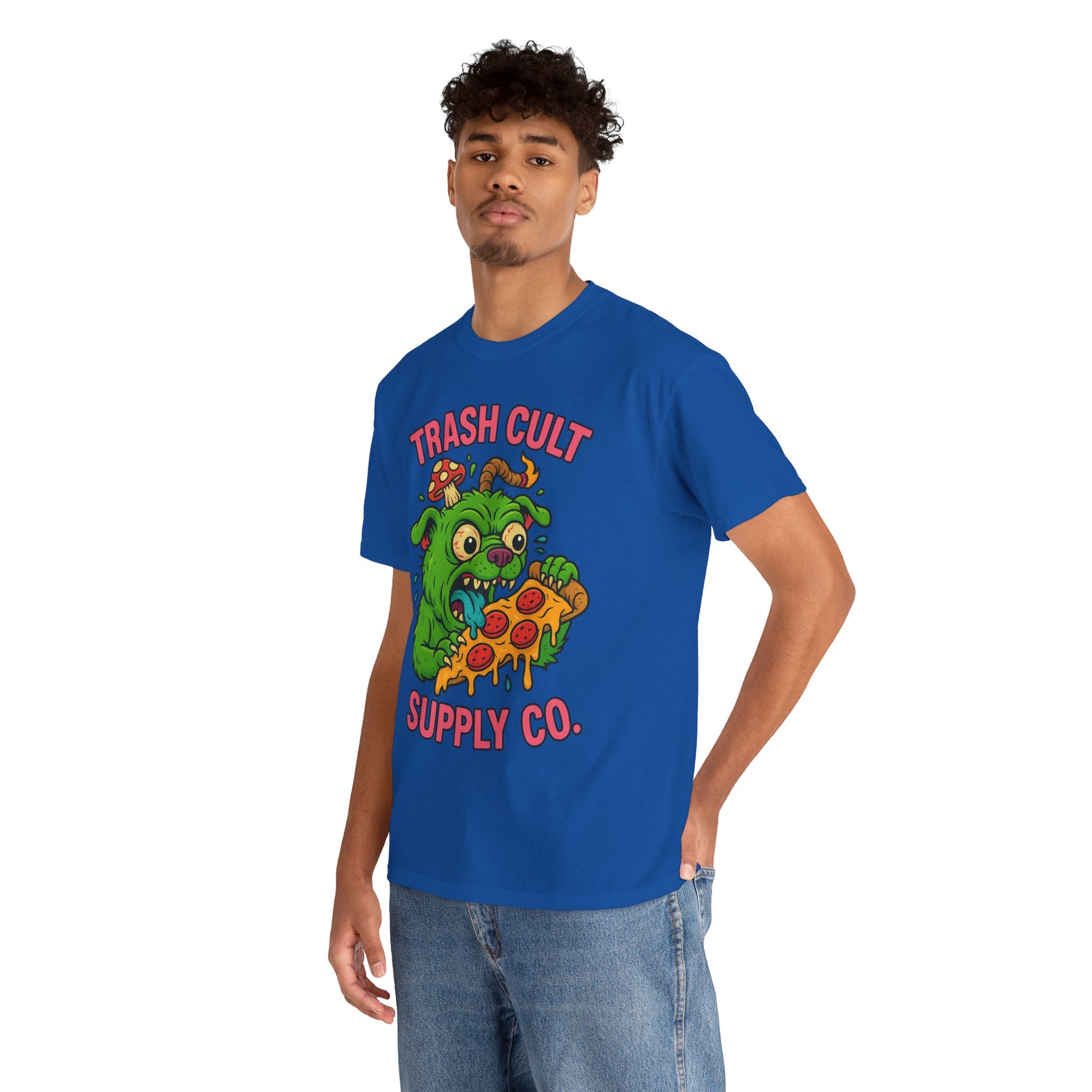 Feral Pizza Monster Shirt – Trash Cult Supply Co | Gildan 5000 Graphic Tee