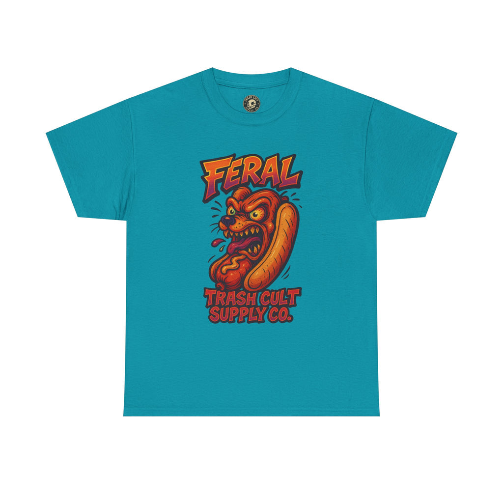 Feral Hot Dog Shirt – Bold Trashcore Art Tee | Trash Cult Supply Co | Gildan 5000 Unisex Fit
