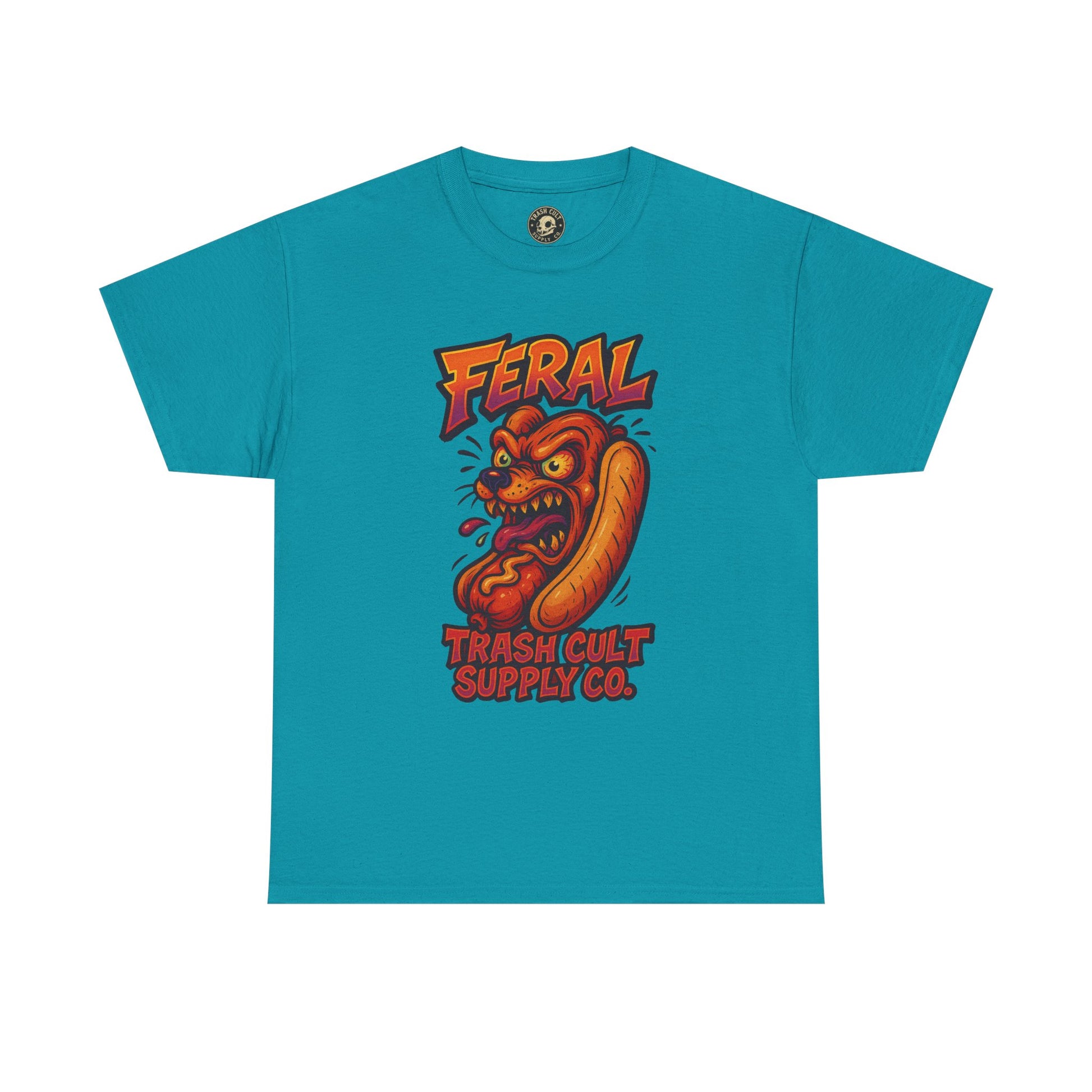 Feral Hot Dog Shirt – Bold Trashcore Art Tee | Trash Cult Supply Co | Gildan 5000 Unisex Fit