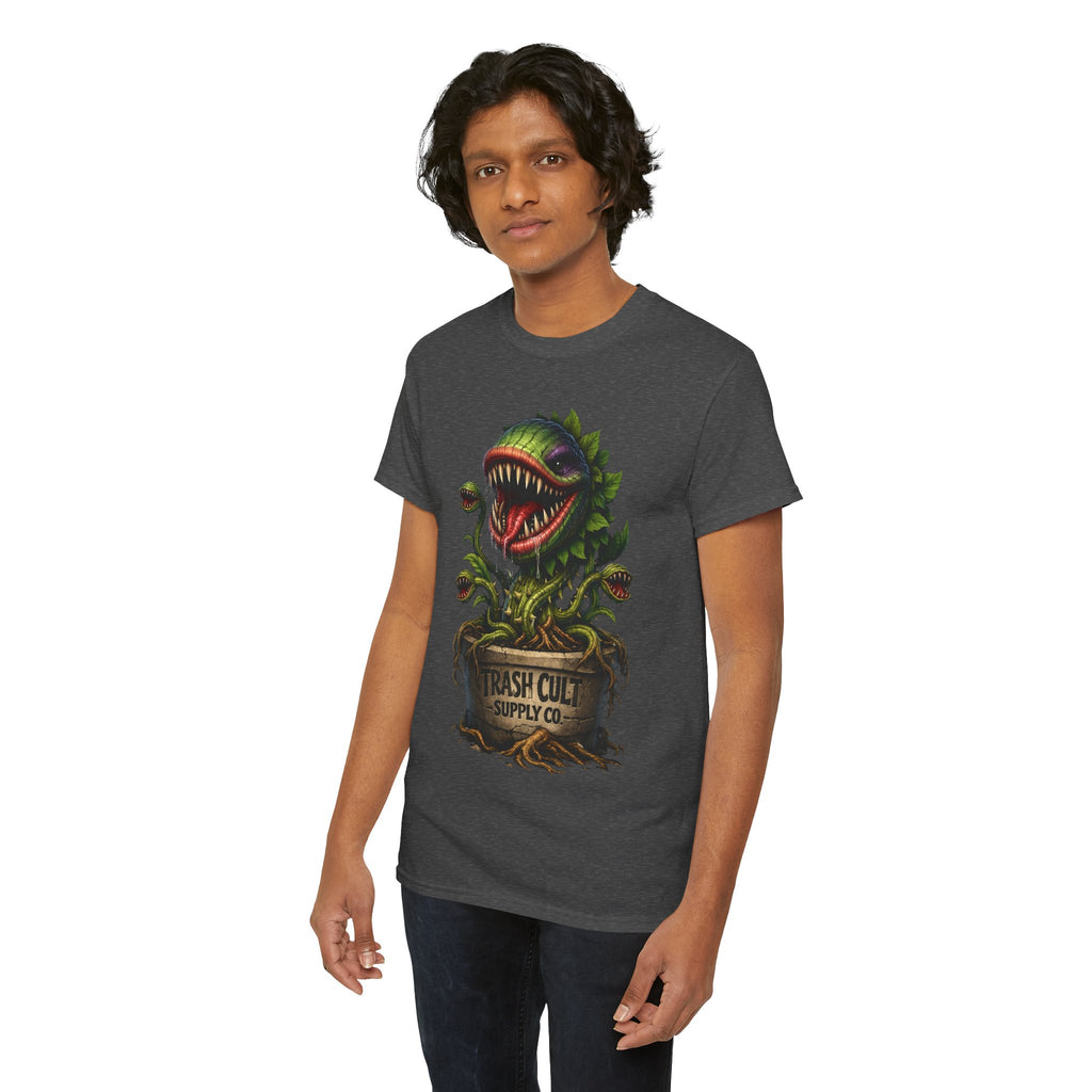 Carnivorous Plant Graphic Tee — "Trash Cult Supply Co." Potted Monster Shirt