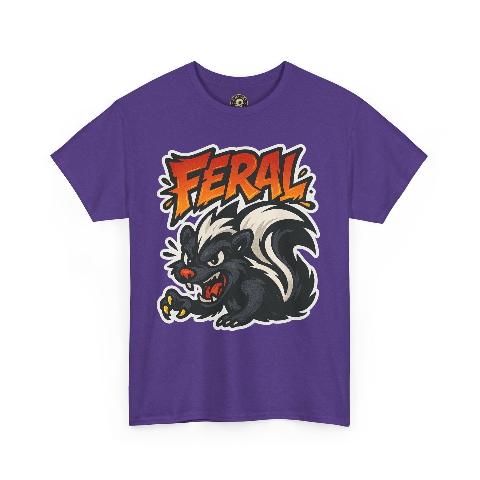 Feral  Skunk Graphic Tee, Cool T-Shirt, Streetwear Style, Unique Gift, Animal Lover Apparel, Fun Casual Wear