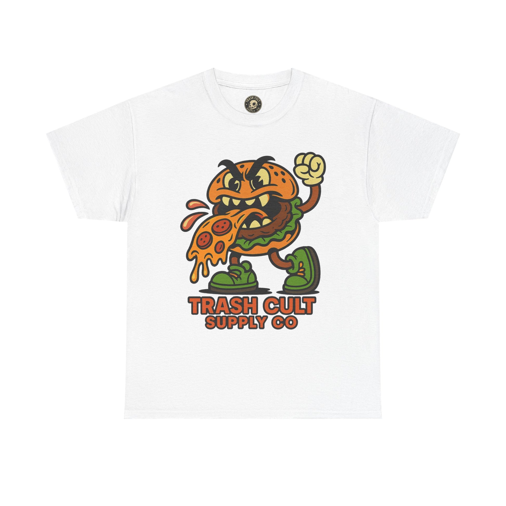Angry Burger Pizza Spitter Tee – Trash Cult Supply Co | Gildan 5000 Shirt