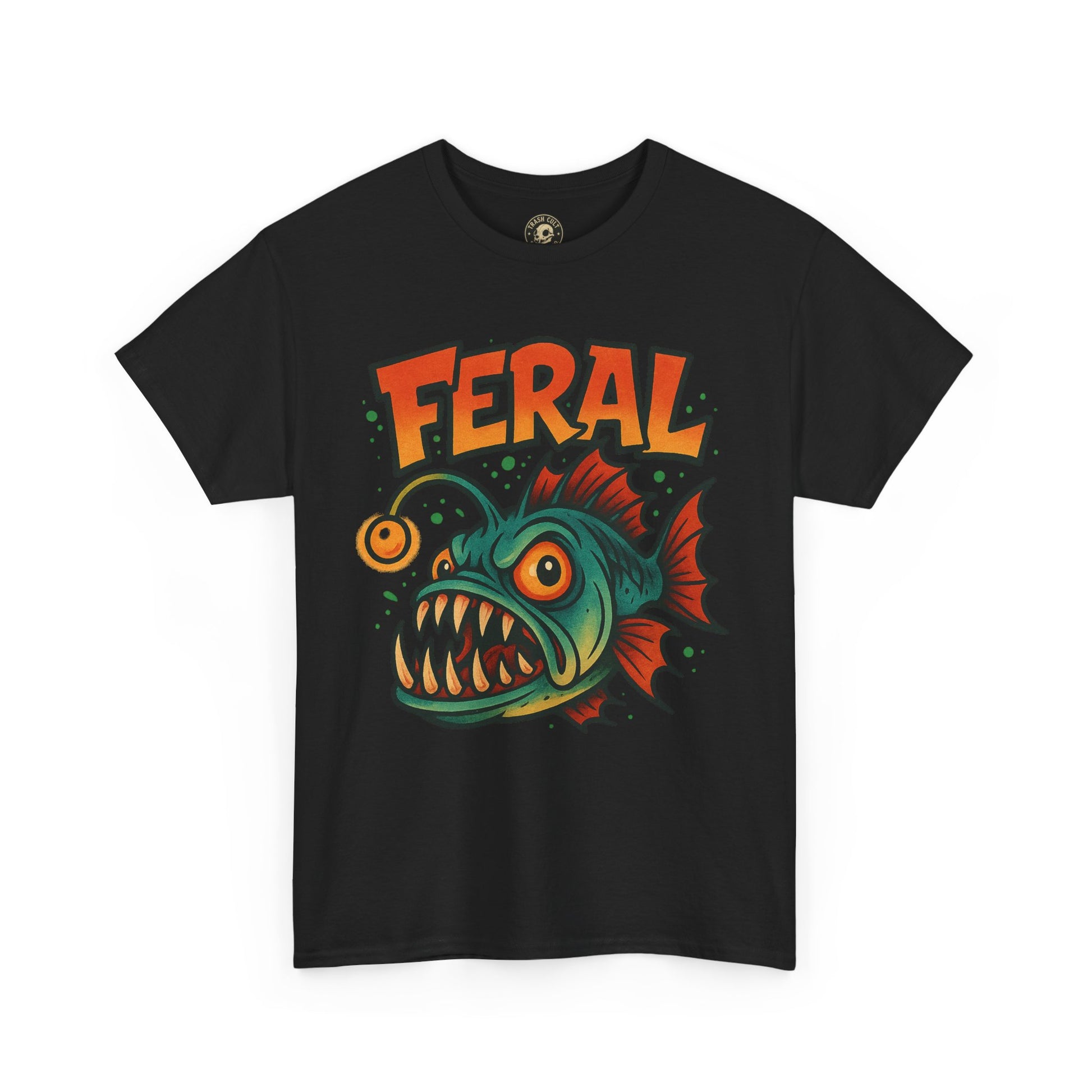 Feral Graphic Tee, Unisex Heavy Cotton Shirt, Edgy Apparel for Art Lovers, Perfect for Gifts and Casual Wear, Streetwear Fashion