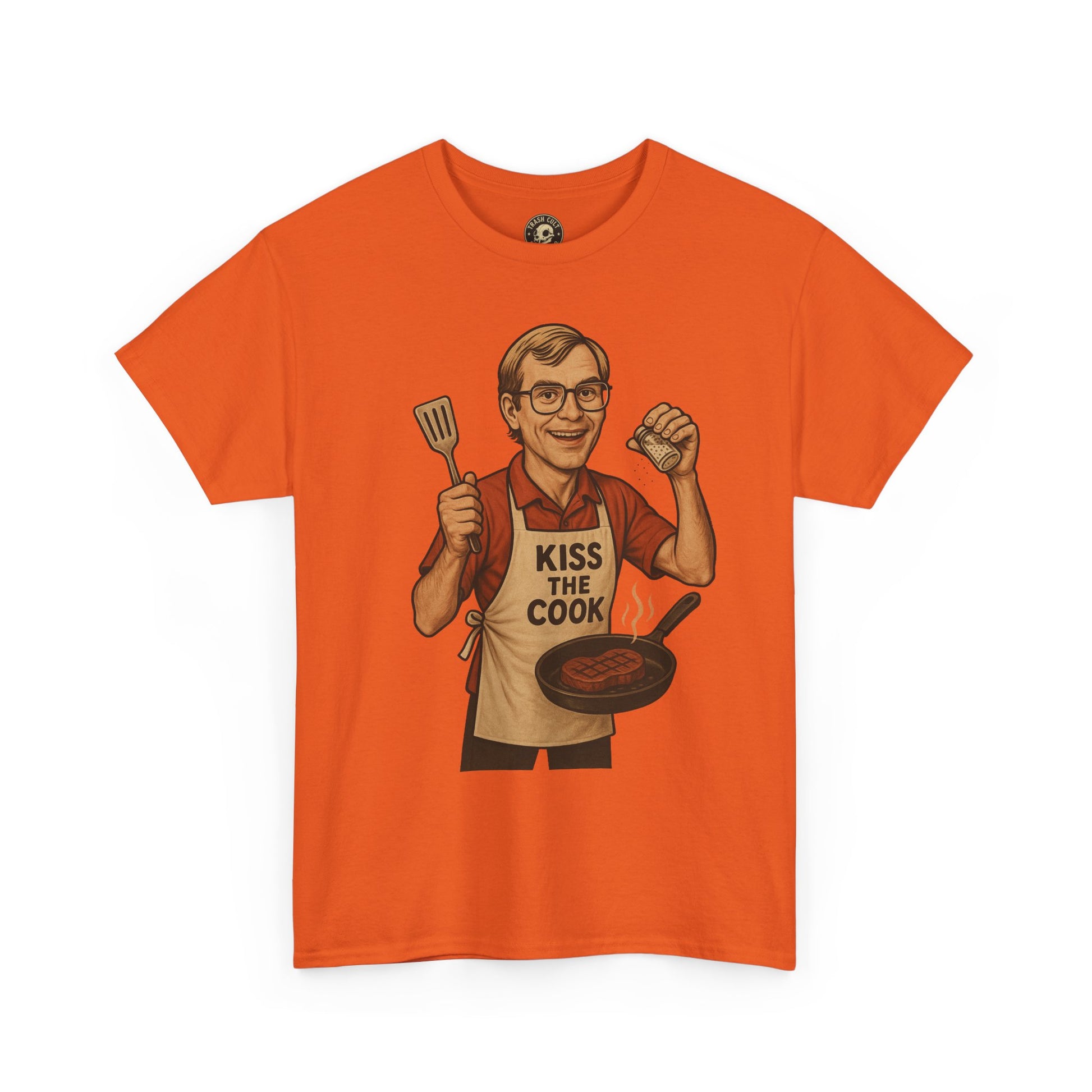 Kiss the Cook Dark Humor Chef Shirt – Creepy Retro Kitchen Parody