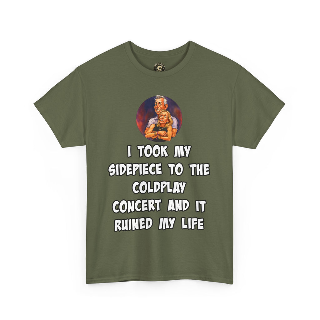 Funny CEO Concert Shirt – “I Took My Sidepiece to the Coldplay Concert” Meme Tee – Gildan 5000