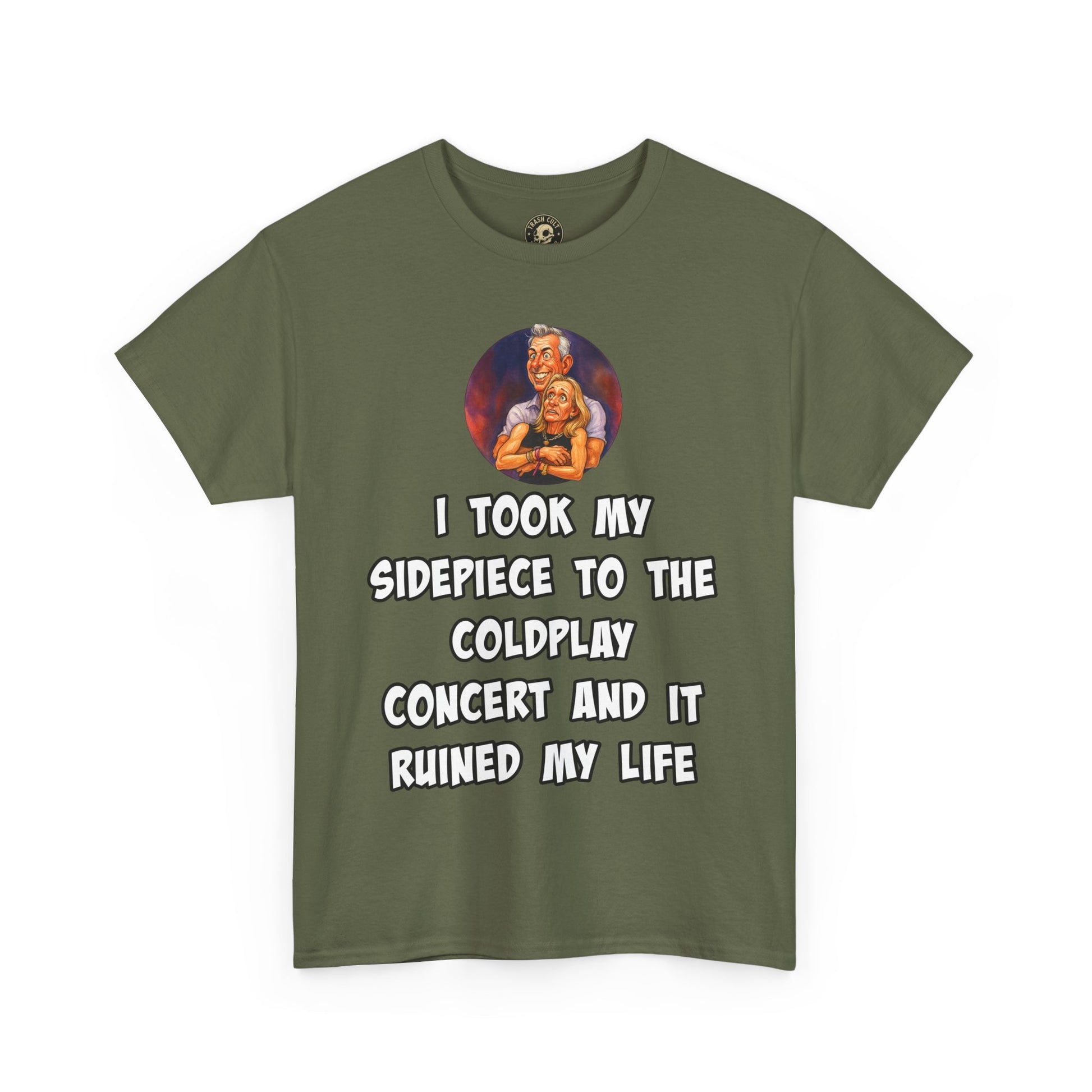 Funny CEO Concert Shirt – “I Took My Sidepiece to the Coldplay Concert” Meme Tee – Gildan 5000