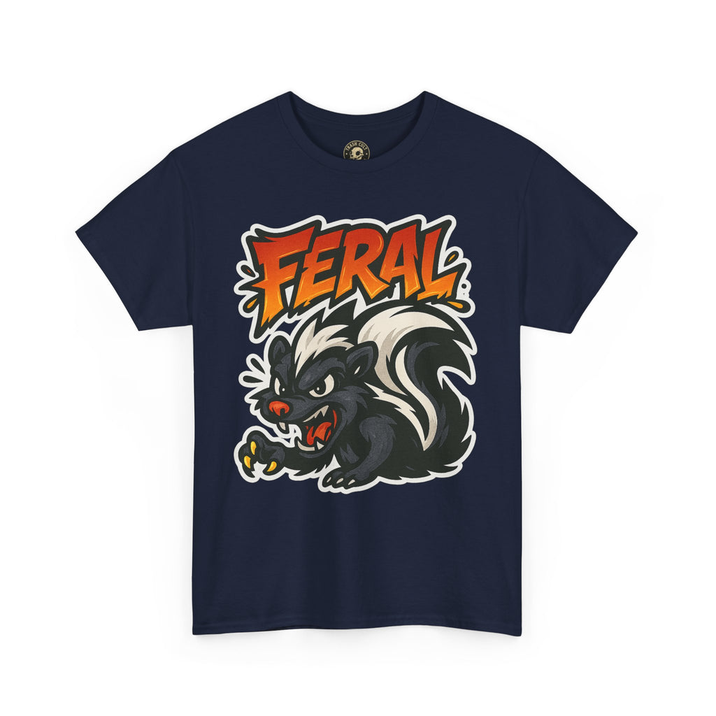 Feral  Skunk Graphic Tee, Cool T-Shirt, Streetwear Style, Unique Gift, Animal Lover Apparel, Fun Casual Wear