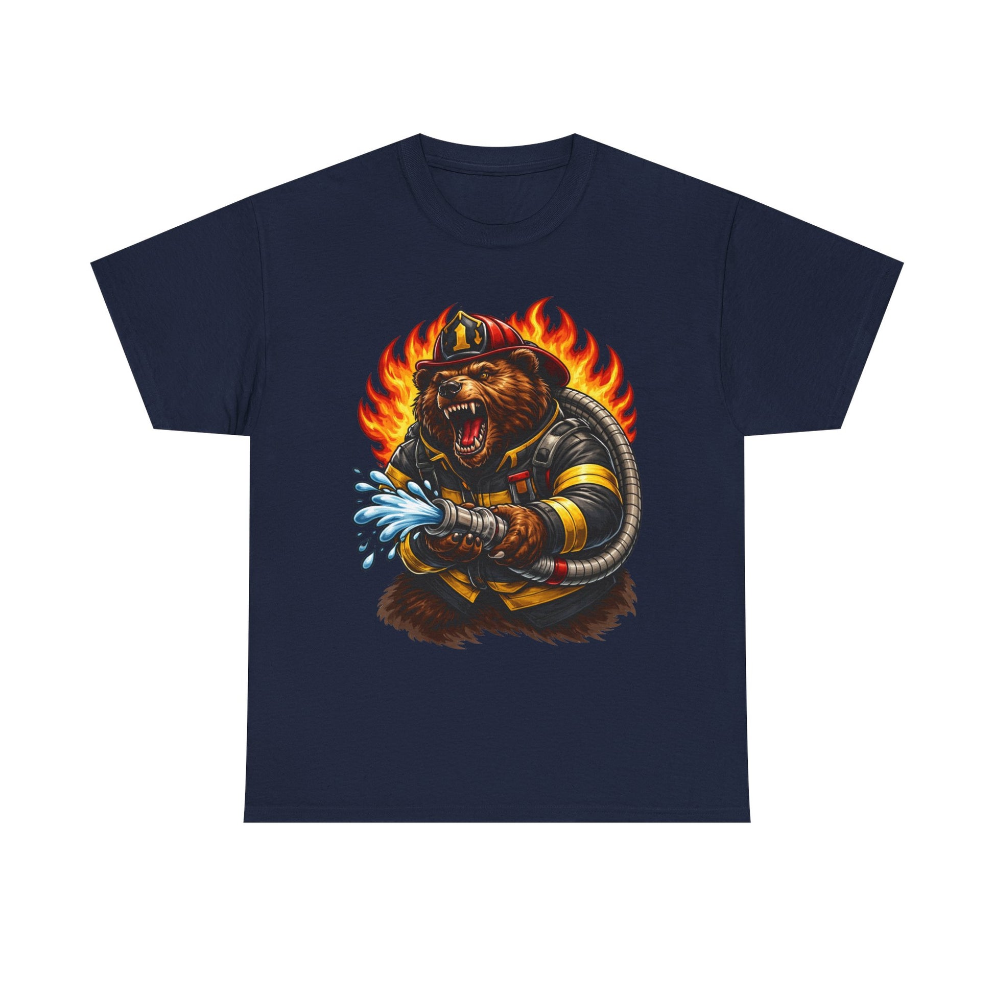 Firefighter Bear T-Shirt – Brave Fireman Graphic Tee