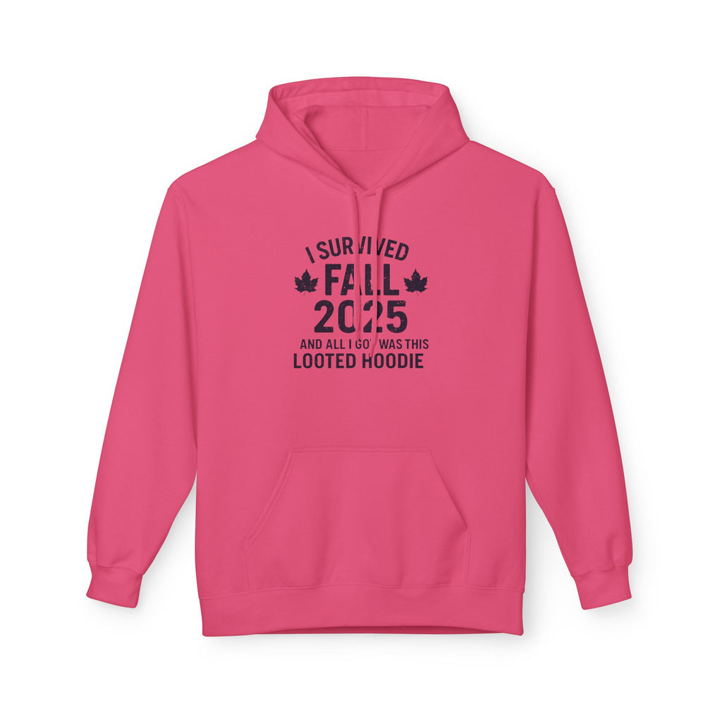 I Survived Fall 2025 Hoodie – Looted Hoodie Meme Sweatshirt – Fall of Humanity Collection – Trash Cult Supply Co.