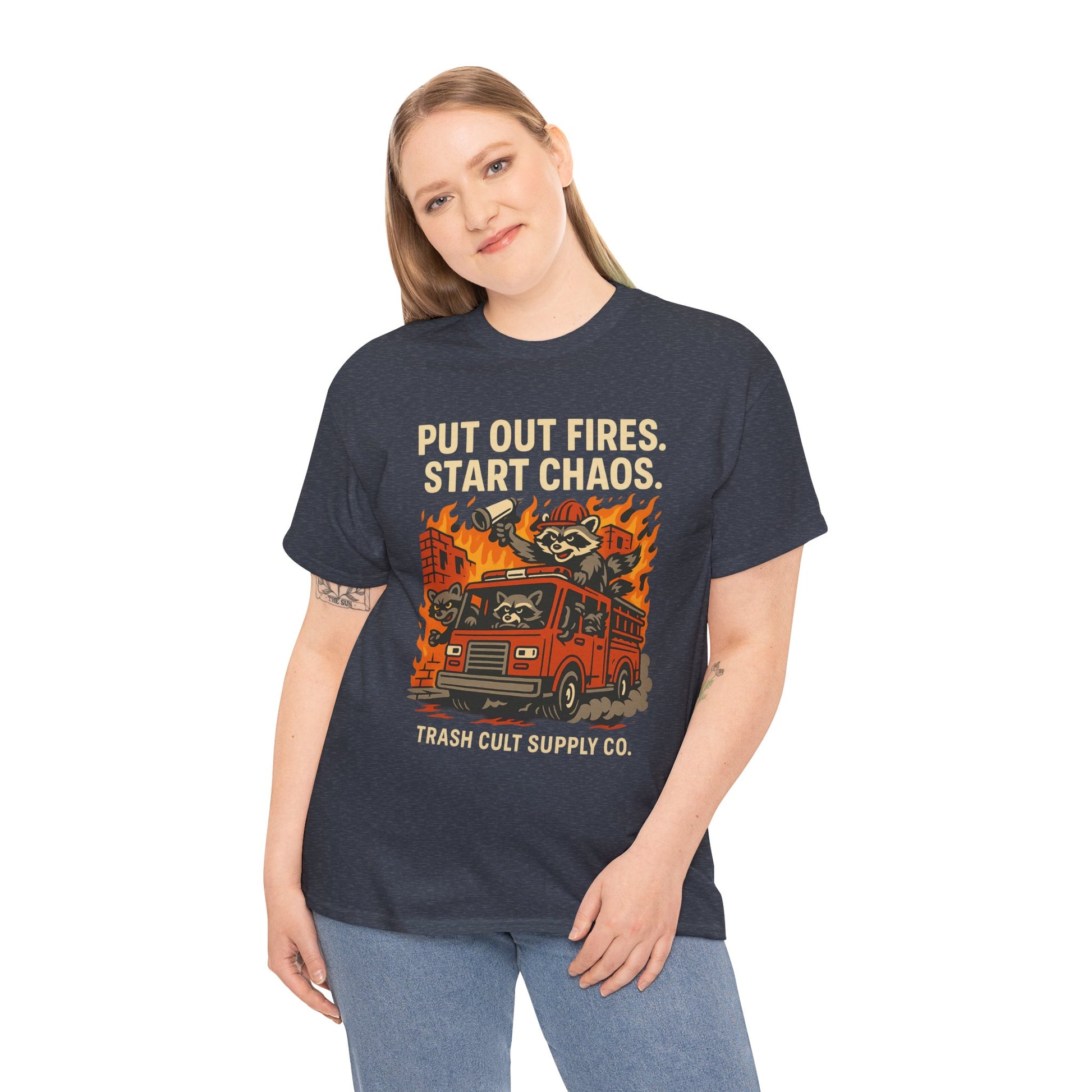 Put Out Fires Start Chaos Unisex Heavy Cotton Tee | Funny Firefighter Shirt | Casual Wear | Gift for Firefighter Lovers, Firefighter [...]