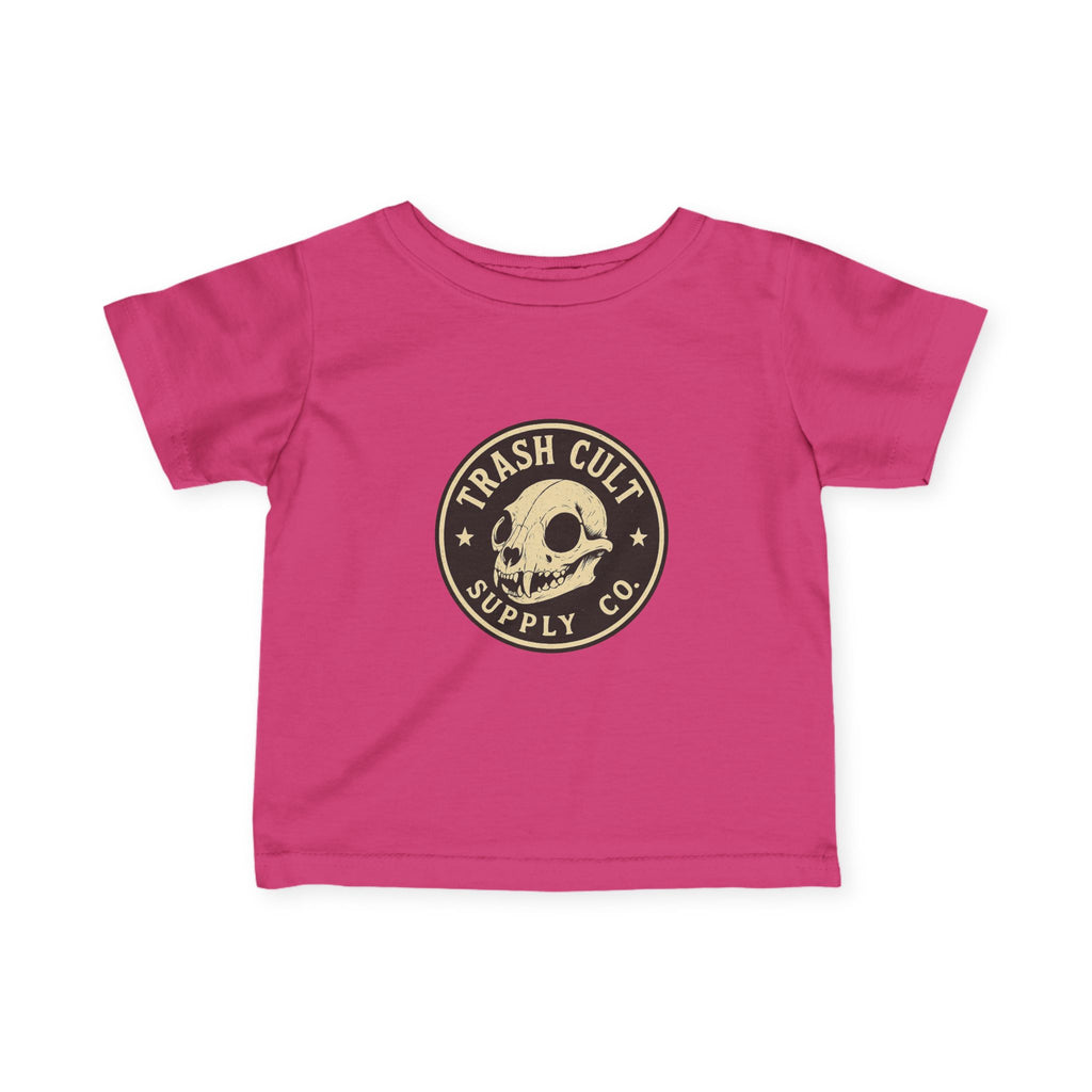 Trash Cult Skull Infant Tee, Baby T-Shirt, Unisex Baby Top, Cute Skull Baby Clothes, Edgy Infant Apparel, Trendy Newborn Gift
