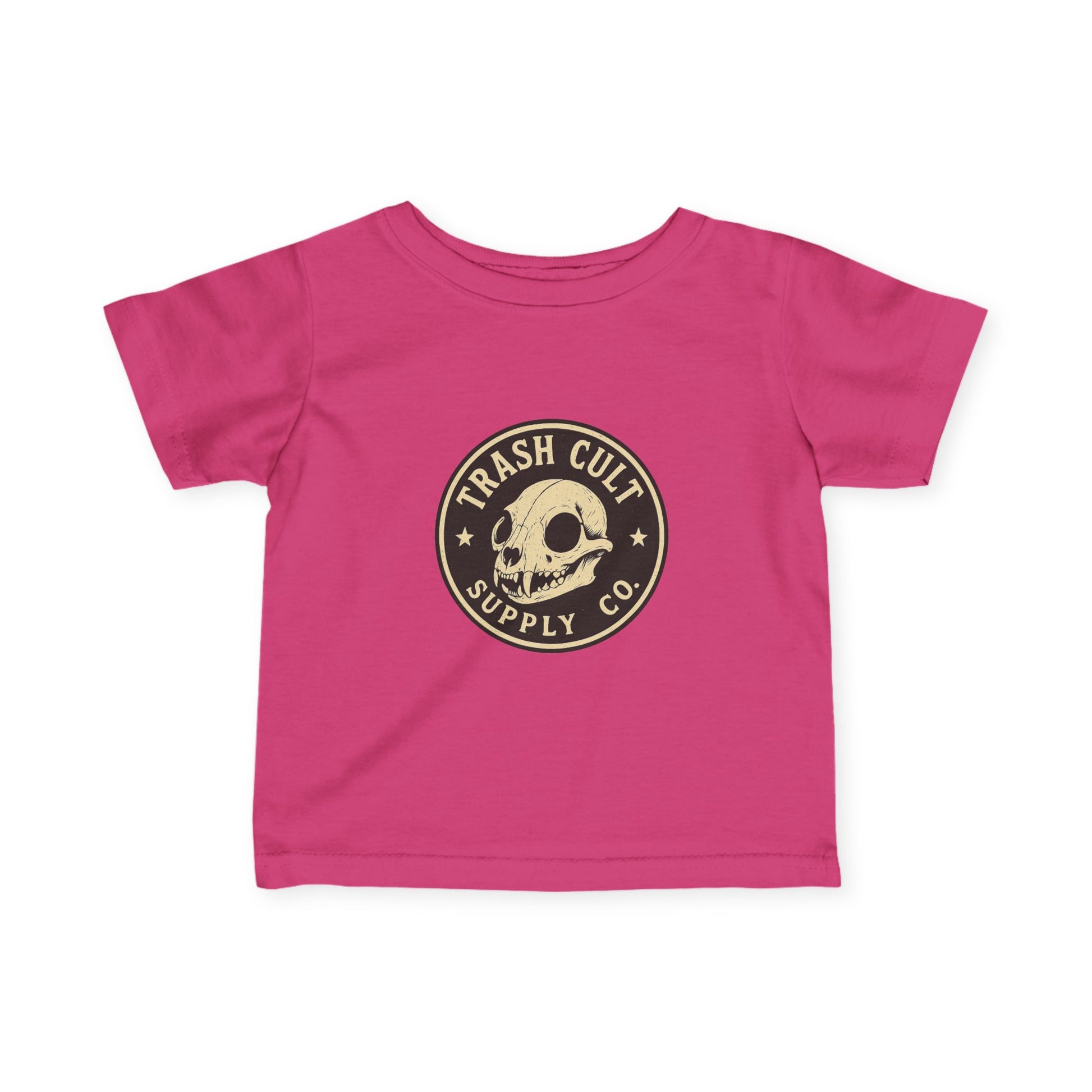 Trash Cult Skull Infant Tee, Baby T-Shirt, Unisex Baby Top, Cute Skull Baby Clothes, Edgy Infant Apparel, Trendy Newborn Gift