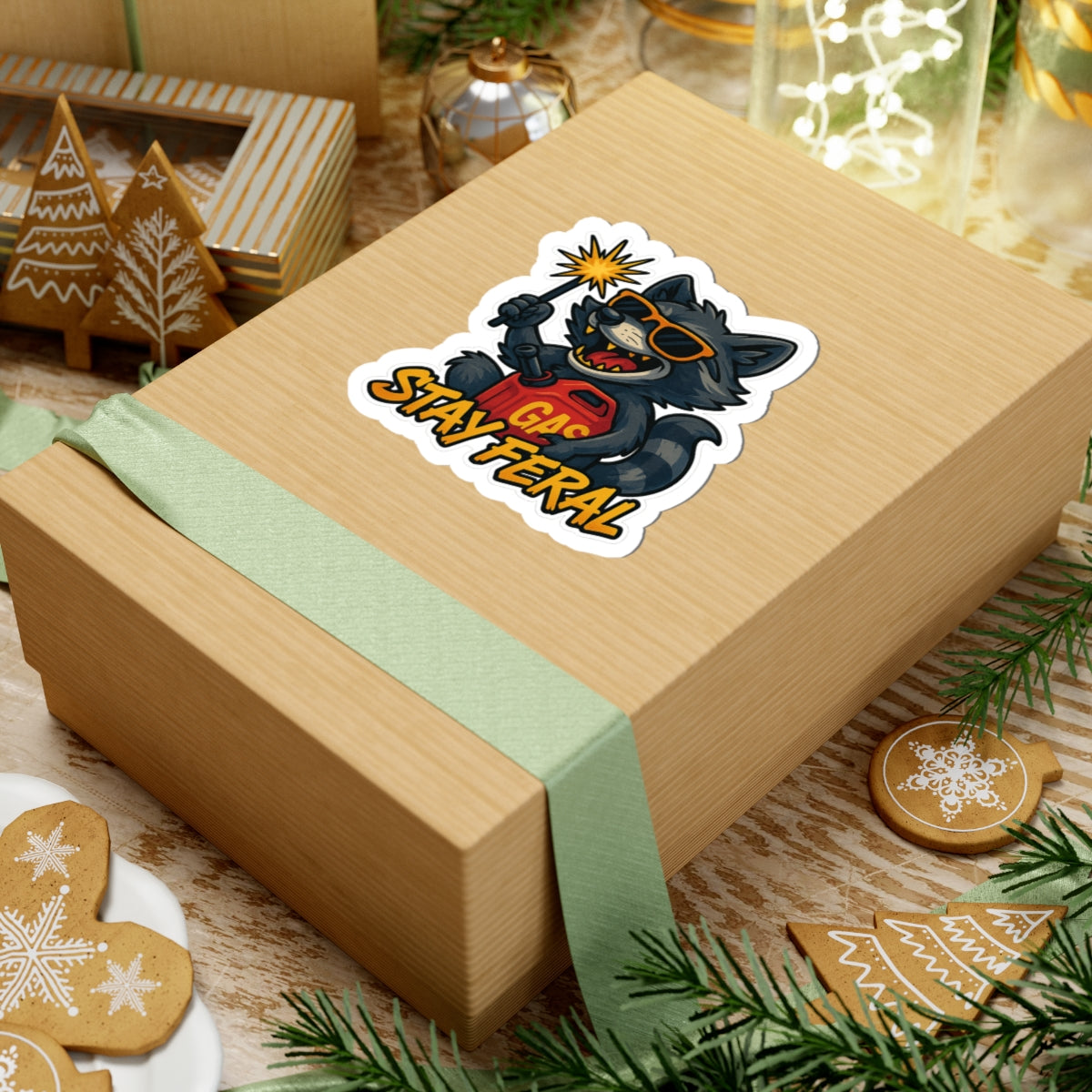 Stay Feral Stickers - Fun, Quirky Art for Laptops, Water Bottles, and More, Perfect for Gifts, Decor, and Celebrations