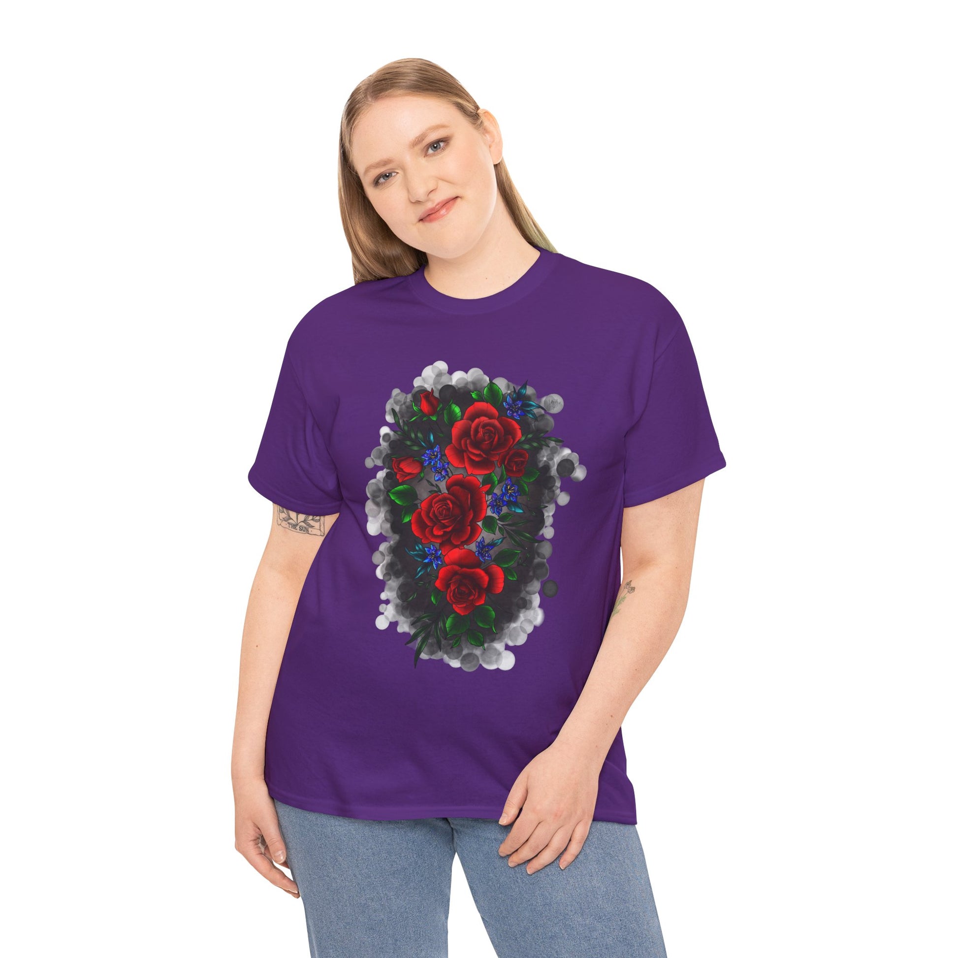 Floral Smoke Tattoo T-Shirt – Lara Davenport x Trash Cult Supply Co. Collab (Gildan 5000)