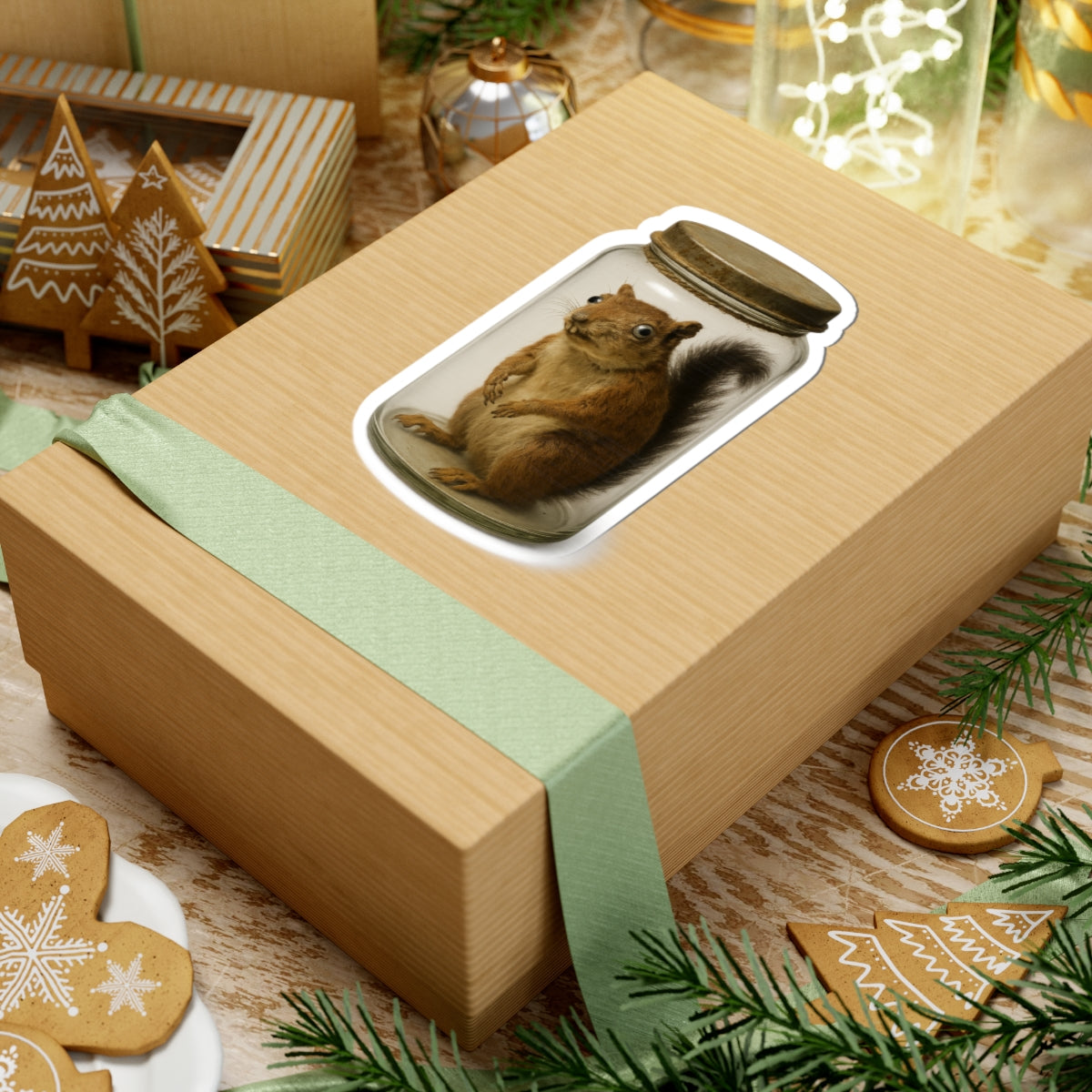 Whimsical Squirrel Stickers, Cute Animal Art, Funny Gift, Laptop Decor, Fun Scrapbooking Supplies, Unique Party Favors