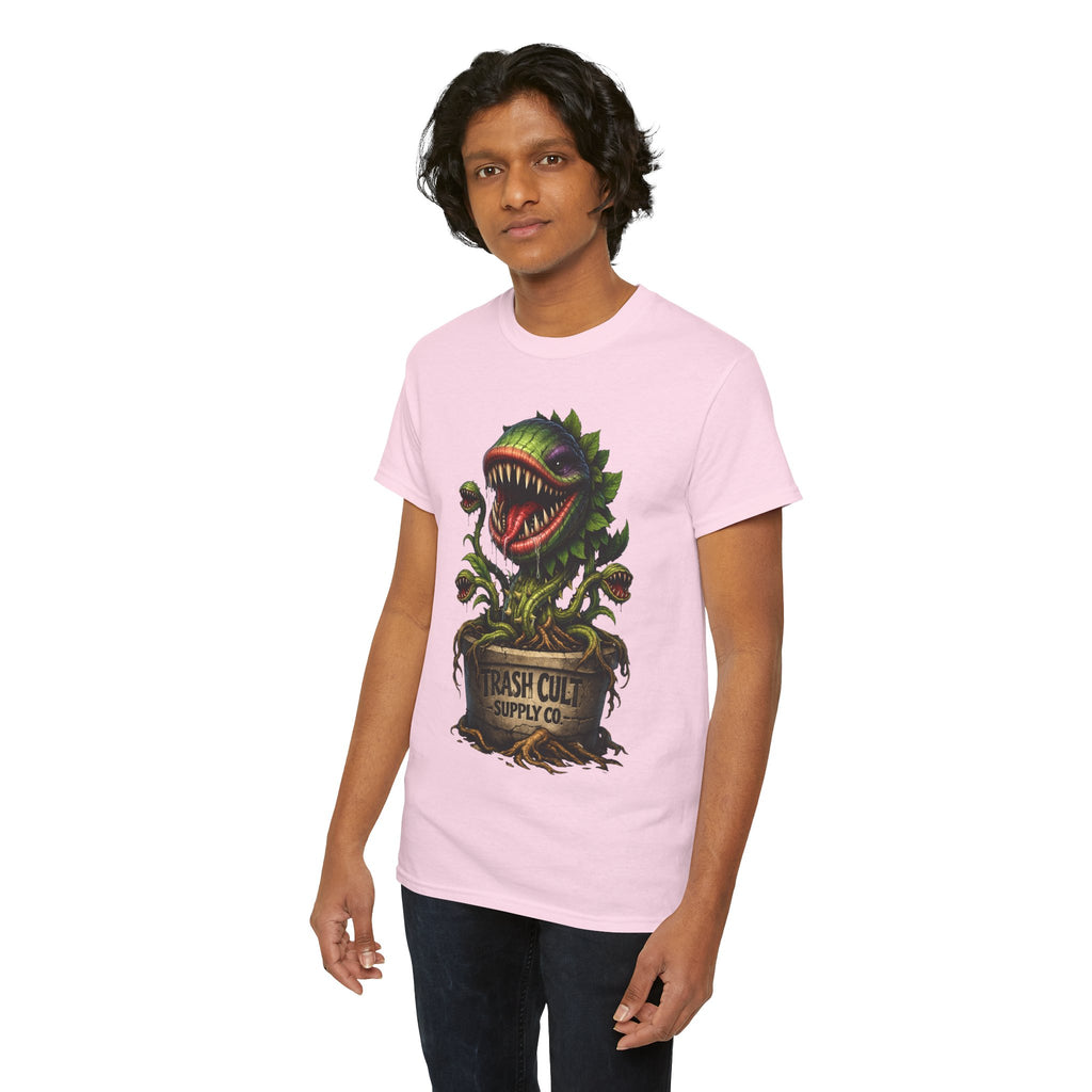 Carnivorous Plant Graphic Tee — "Trash Cult Supply Co." Potted Monster Shirt