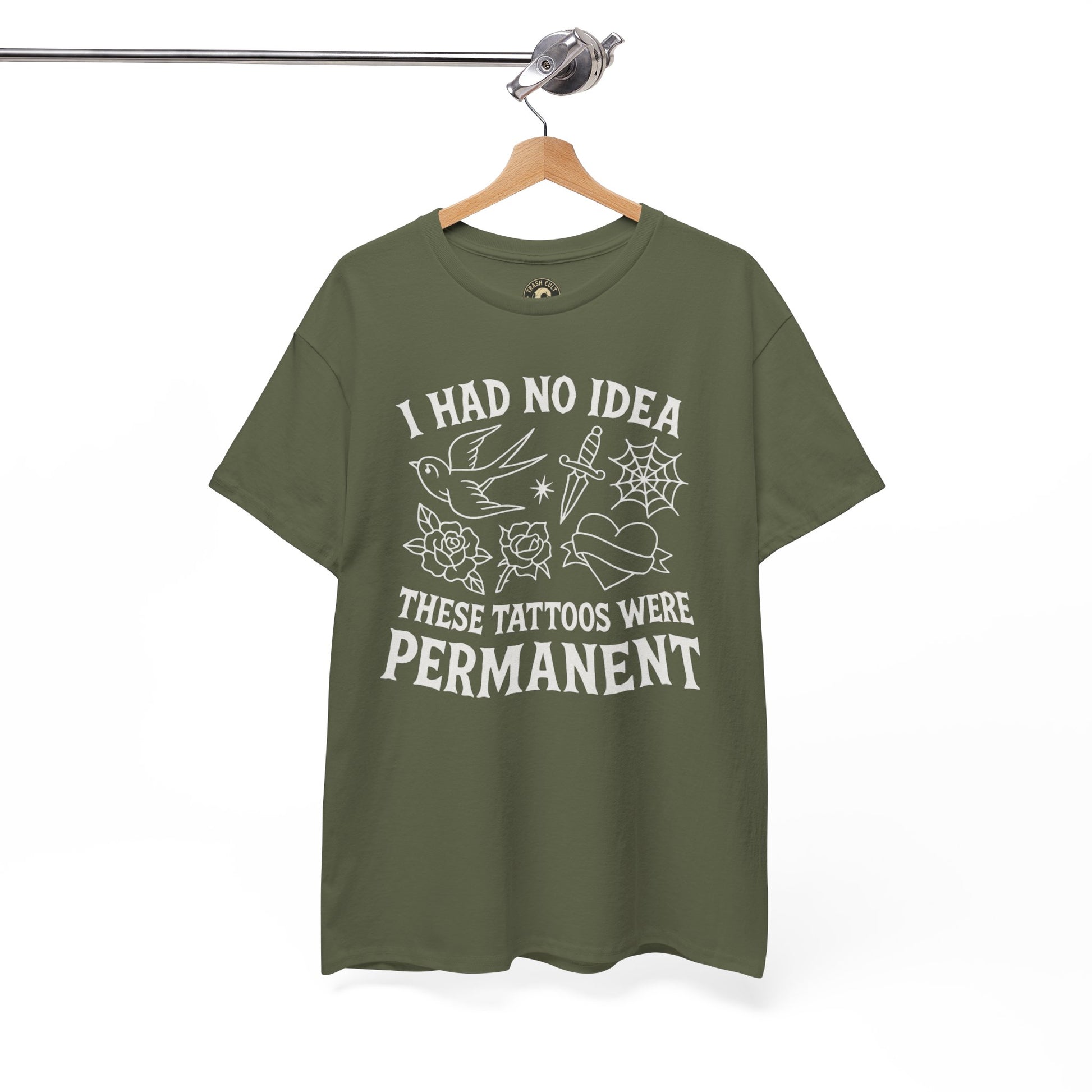 I Had No Idea These Tattoos Were Permanent Shirt – Funny Tattoo Flash Tee – Gildan 5000