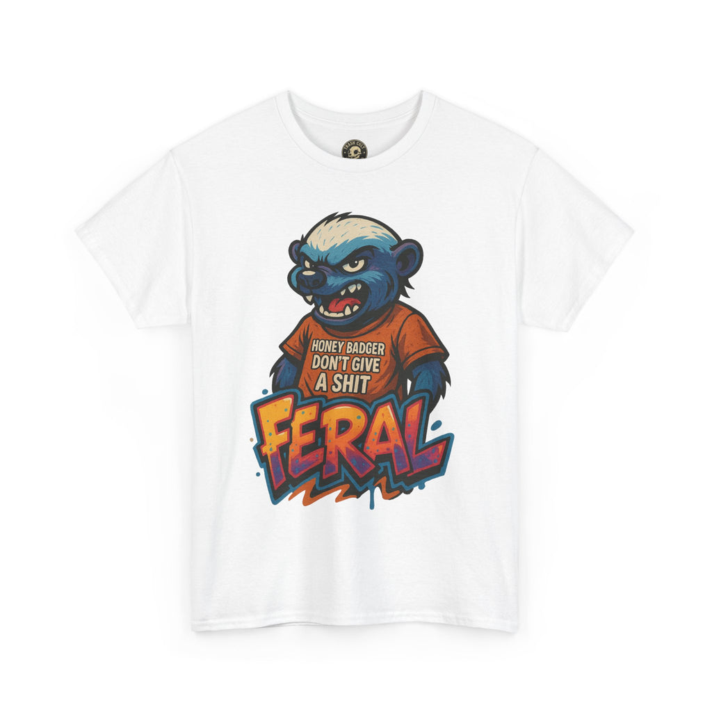 Feral Graphic Tee, Unisex Heavy Cotton T-Shirt for Casual Wear, Gift for Animal Lovers, Unique Streetwear, Funny Graphic Shirt