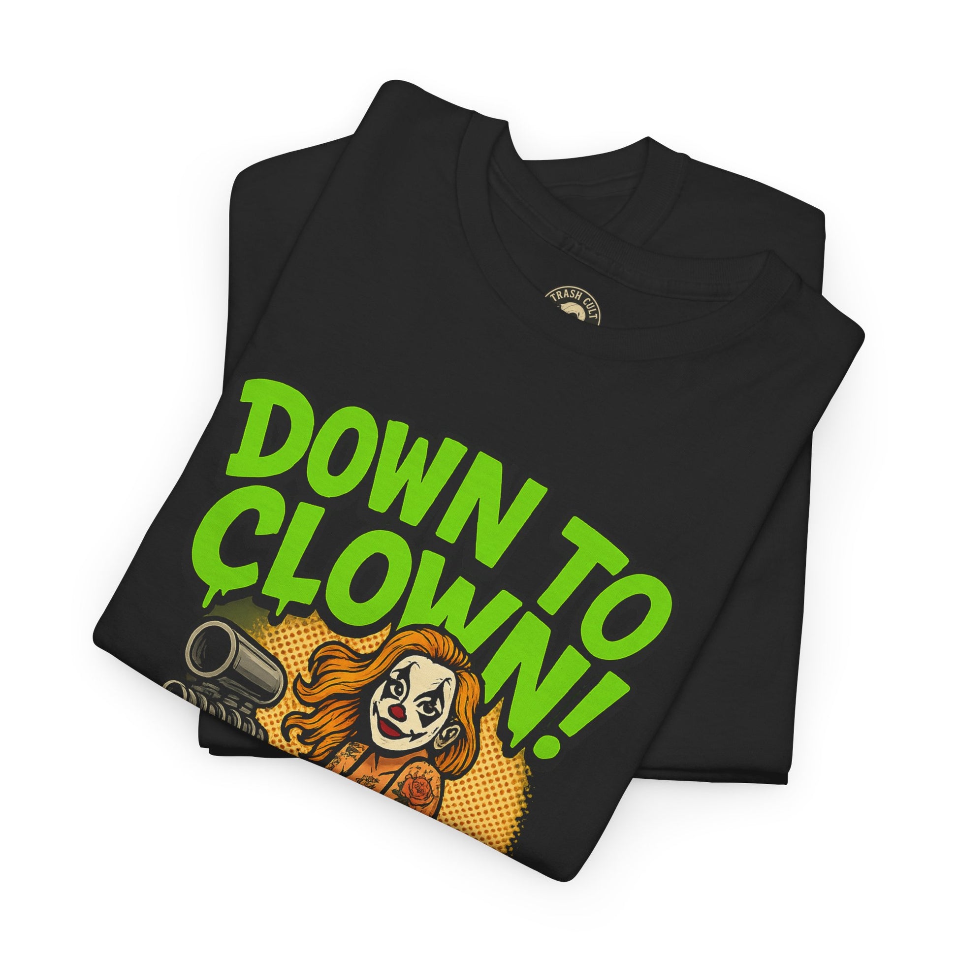 Unisex Graphic Tee | Down to Clown T-Shirt, Fun Statement Shirt, Casual Wear, Gift for Friends, Festivals, Halloween