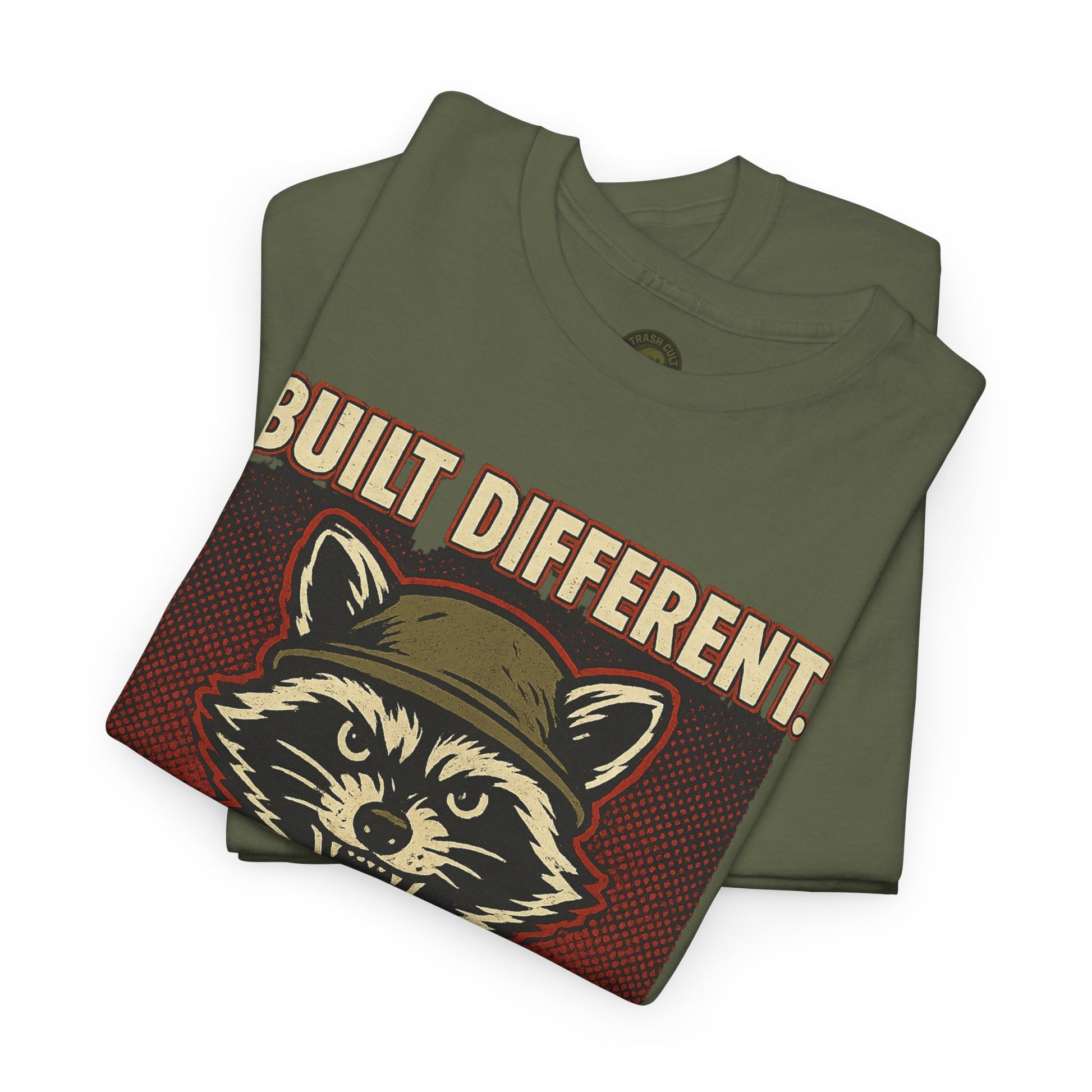 Built Different Diagnosed For It Military Raccoon Shirt – Gildan 5000