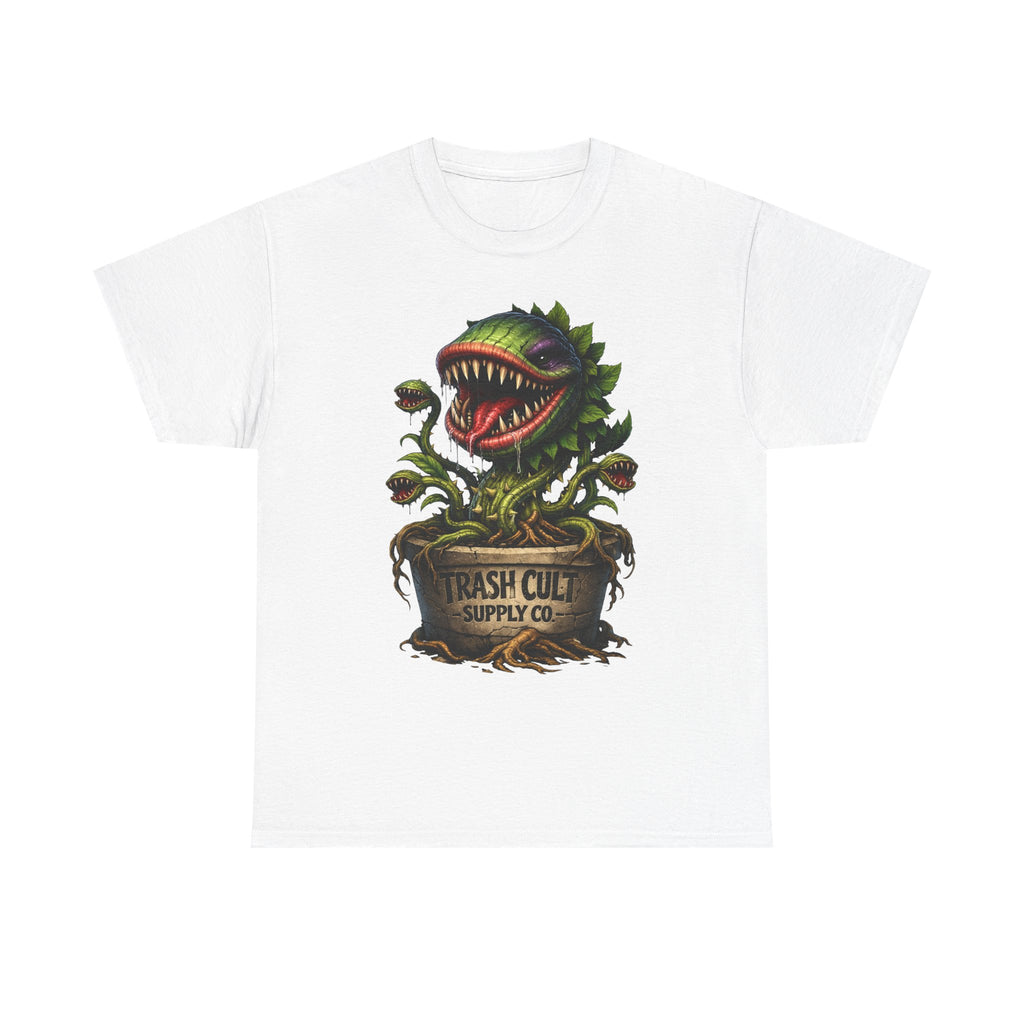 Carnivorous Plant Graphic Tee — "Trash Cult Supply Co." Potted Monster Shirt