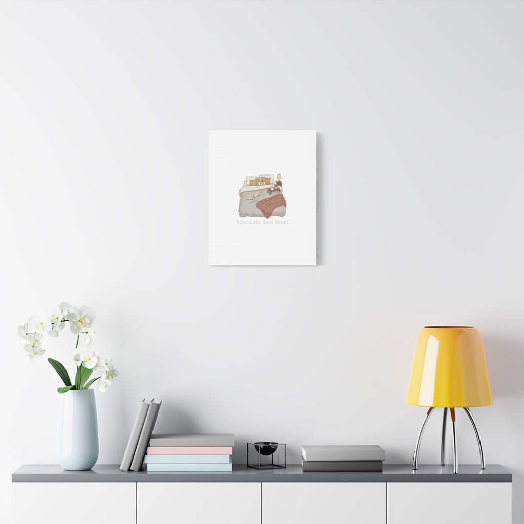 Rest is the Best Reset Canvas | sleepy humor, restful vibes