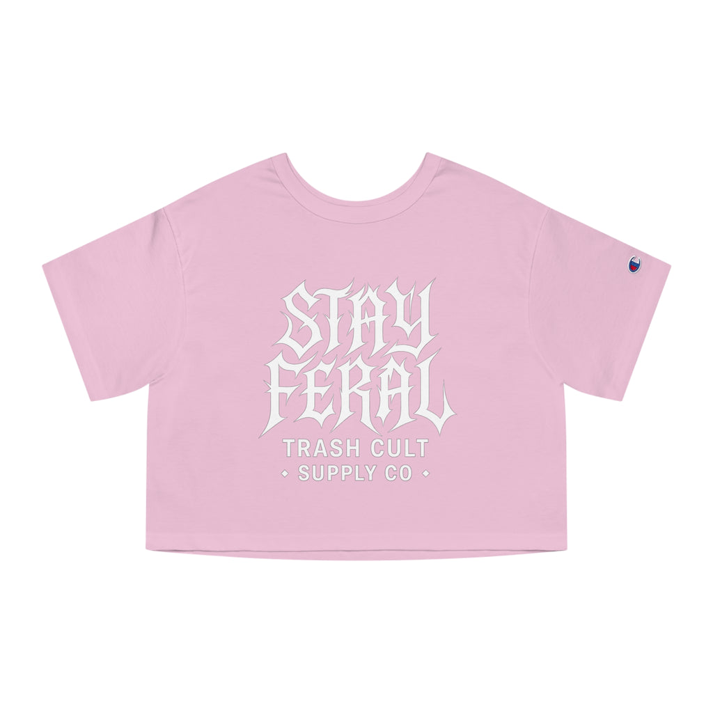 Stay Feral Cropped T-Shirt | Edgy Women's Fashion, Urban Streetwear, Casual Summer Top, Gifts for Friends, Alternative Style