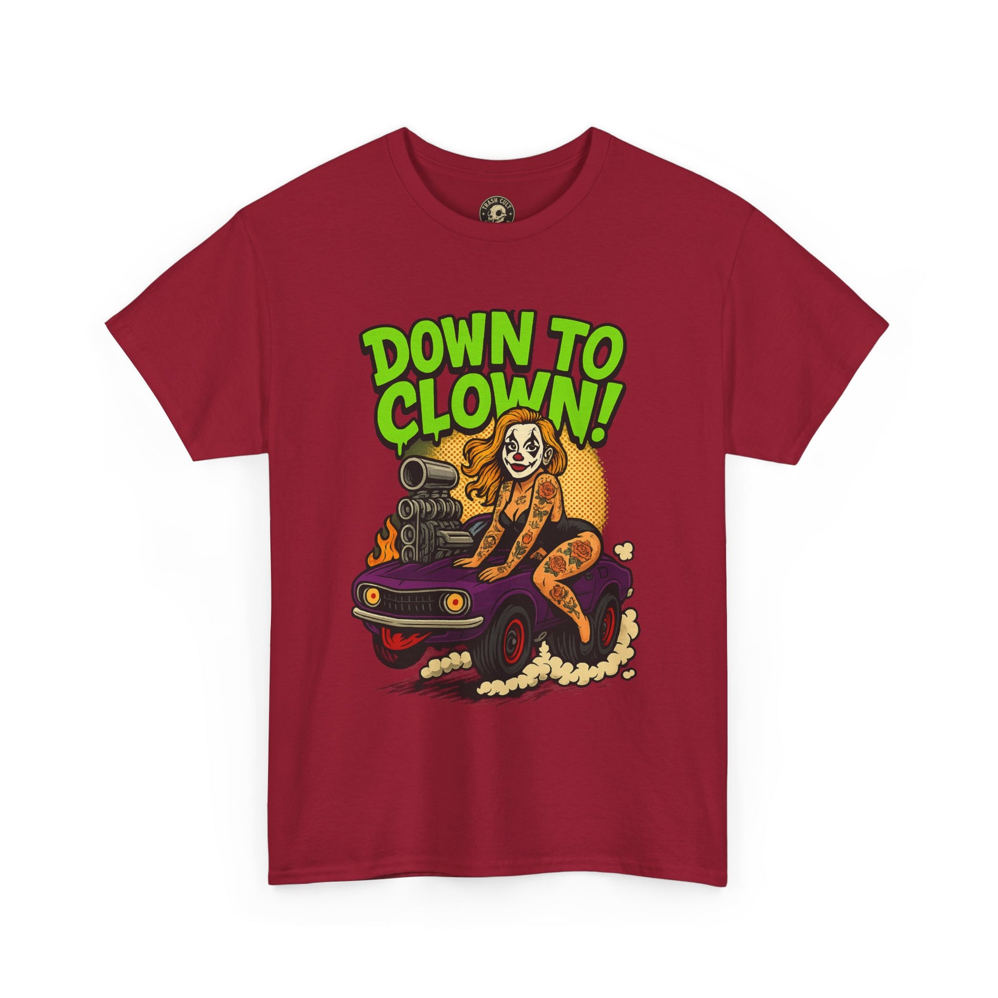 Unisex Graphic Tee | Down to Clown T-Shirt, Fun Statement Shirt, Casual Wear, Gift for Friends, Festivals, Halloween