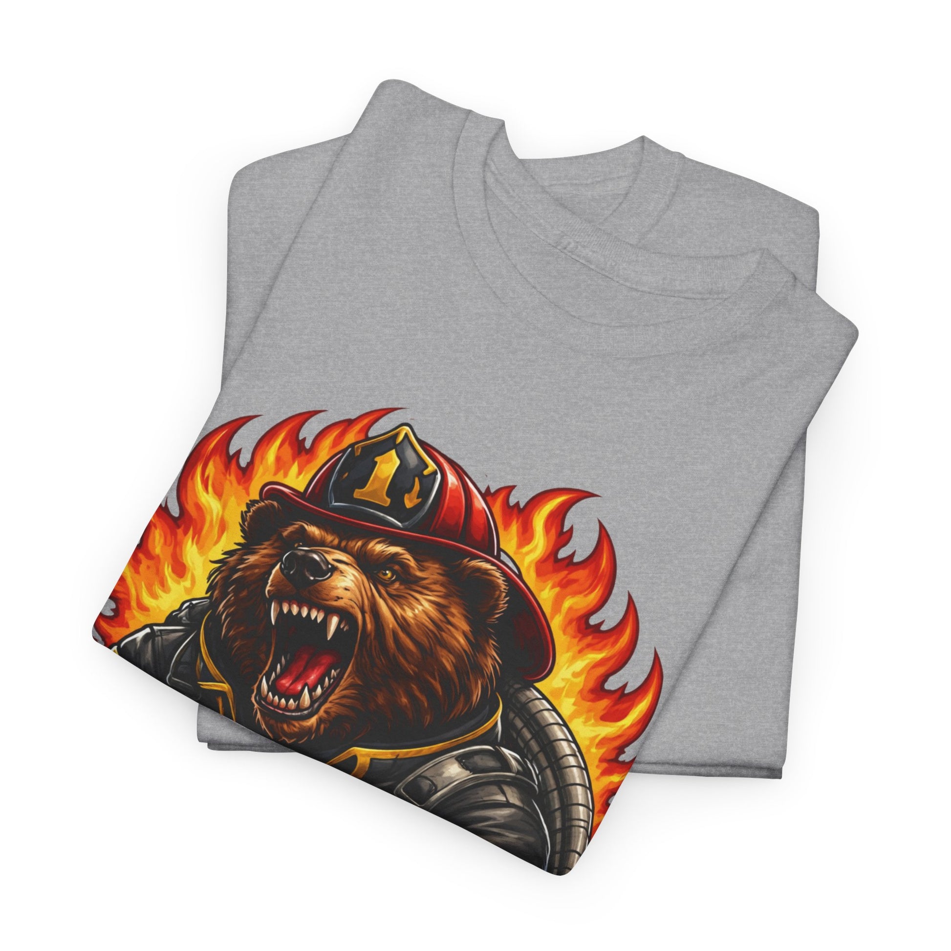 Firefighter Bear T-Shirt – Brave Fireman Graphic Tee