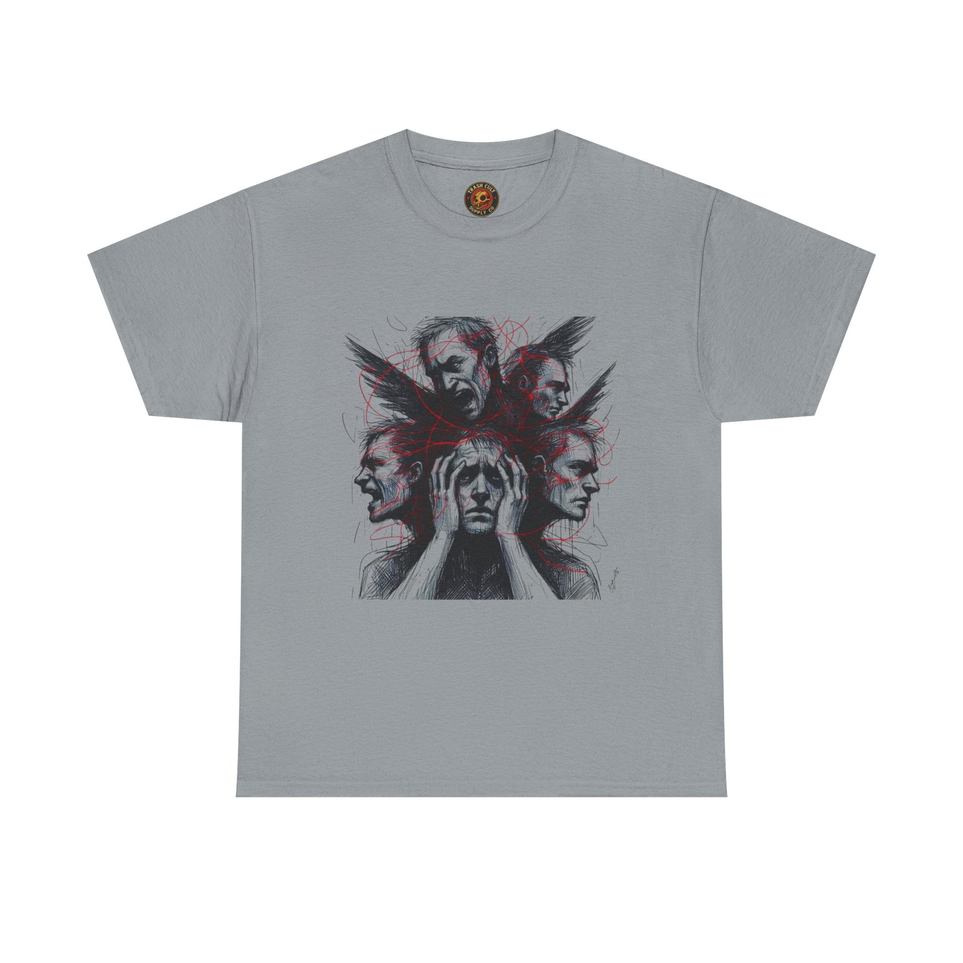 Xian Allen x Trash Cult Shirt – “Loud Inside My Head” | Dark Illustrative Art Tee