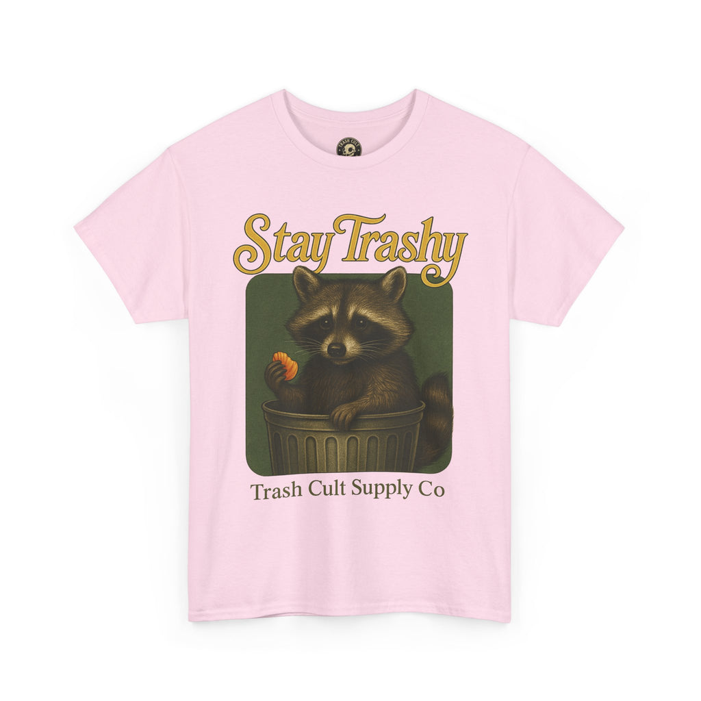 Stay Trashy Raccoon T-Shirt – Vintage-Style Cute Trash Panda | Trash Cult Supply Co | Gildan 5000