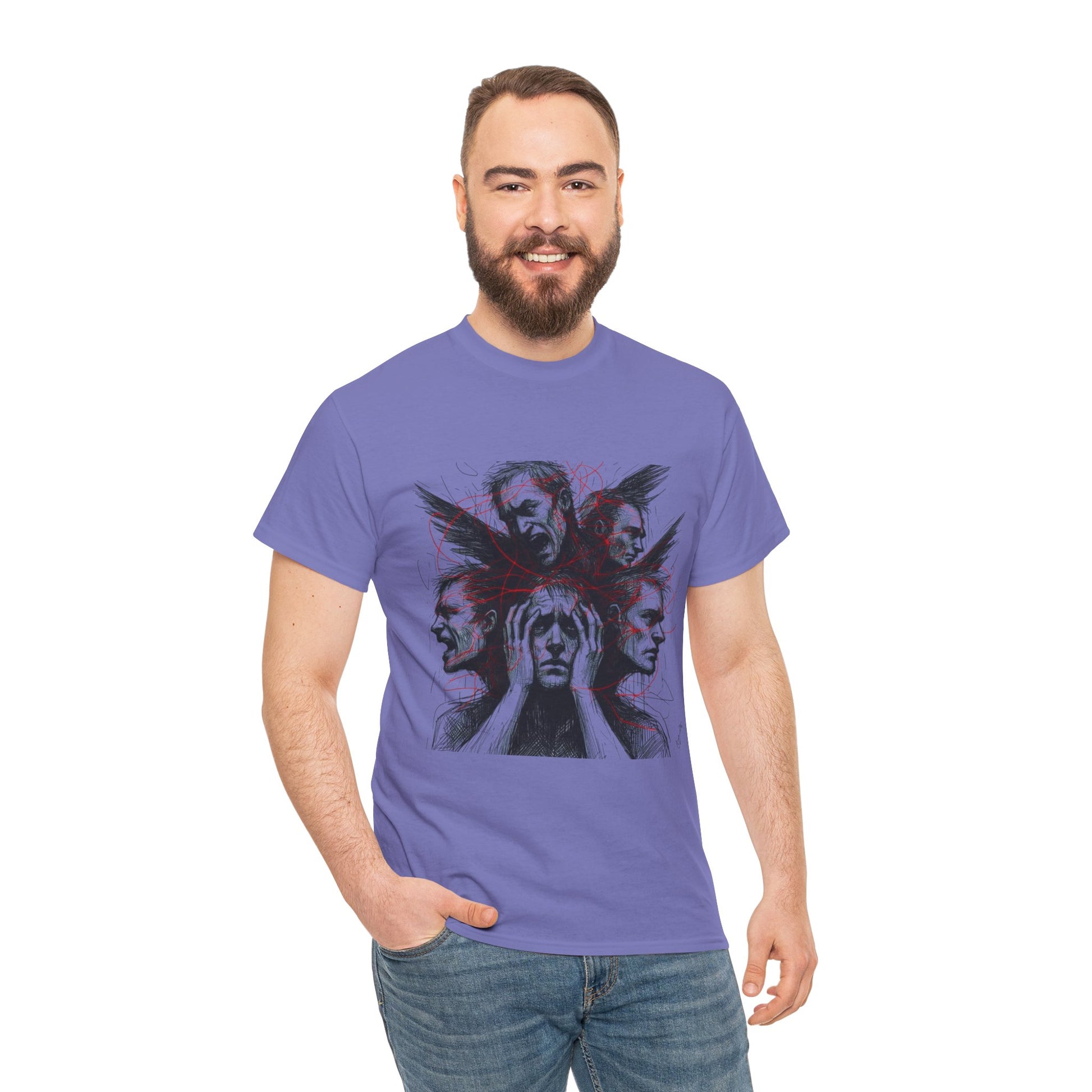Xian Allen x Trash Cult Shirt – “Loud Inside My Head” | Dark Illustrative Art Tee