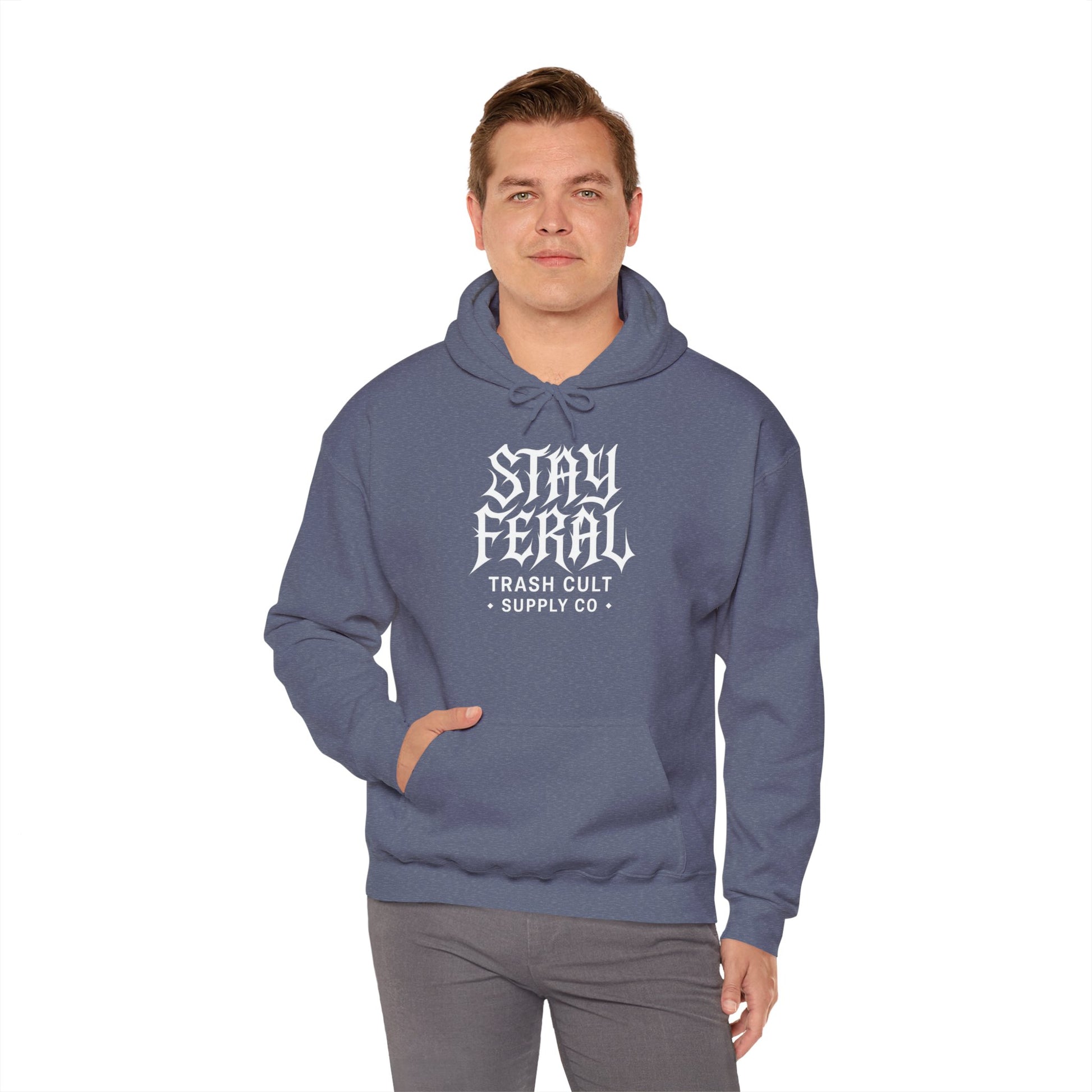 Stay Feral Gothic Hoodie – Trash Cult Supply Co Unisex Pullover
