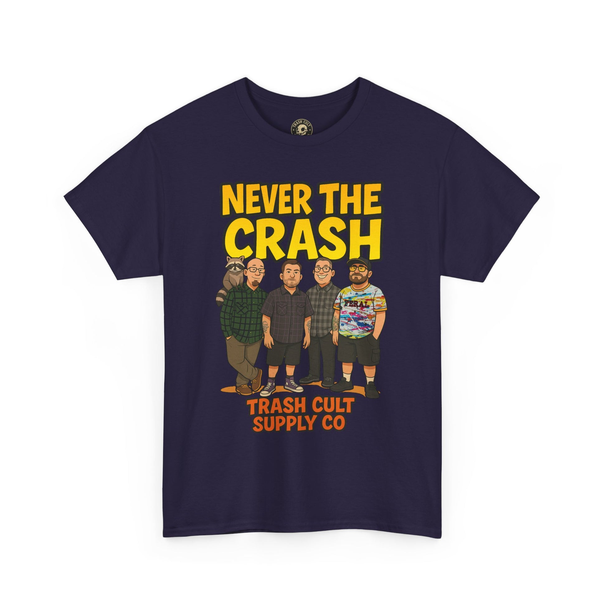 Never The Crash Band Shirt – Bold Graffiti Logo Tee - EXCLUSIVE | Gildan 5000