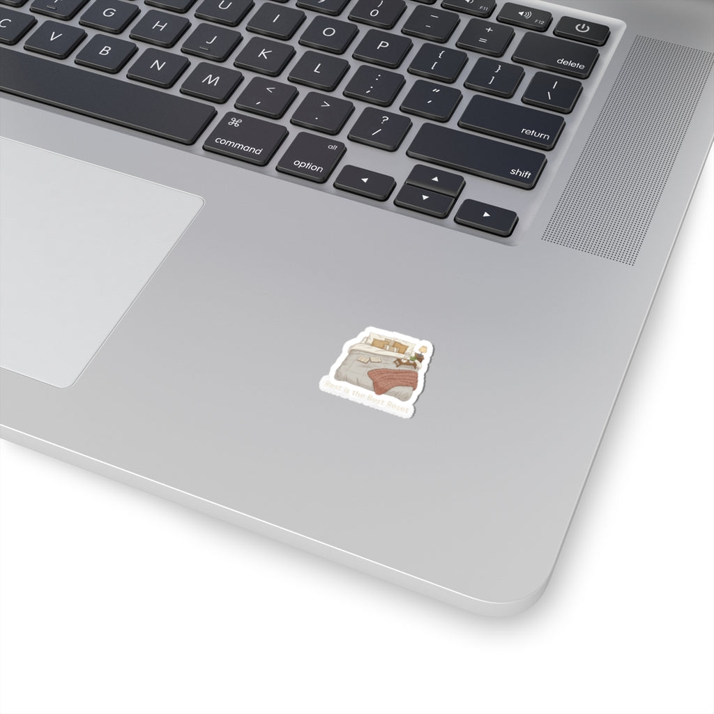 Rest Is the Best Reset Kiss-Cut Stickers | sleepy humor, restful vibes